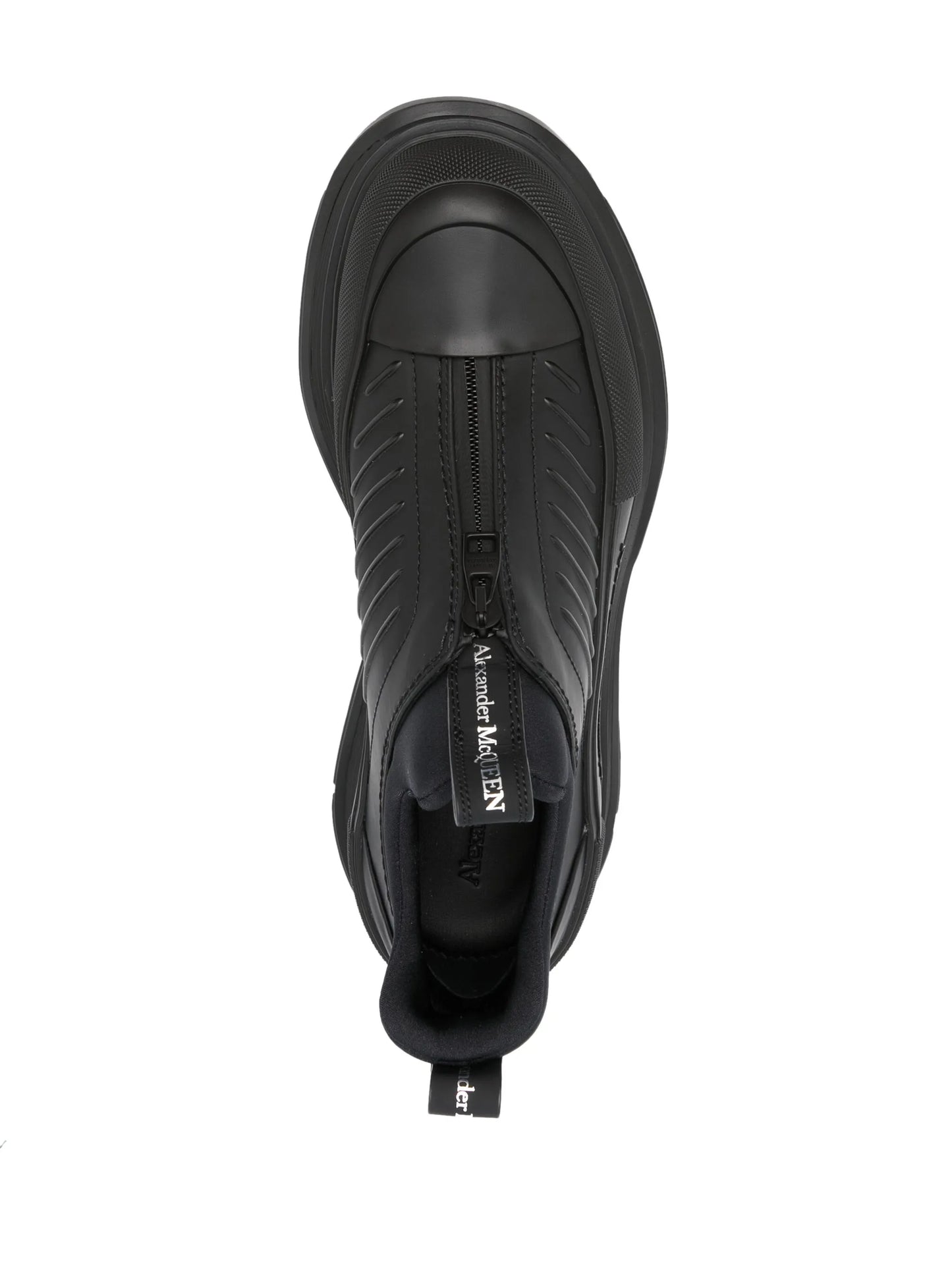 zip-up leathers sneakers