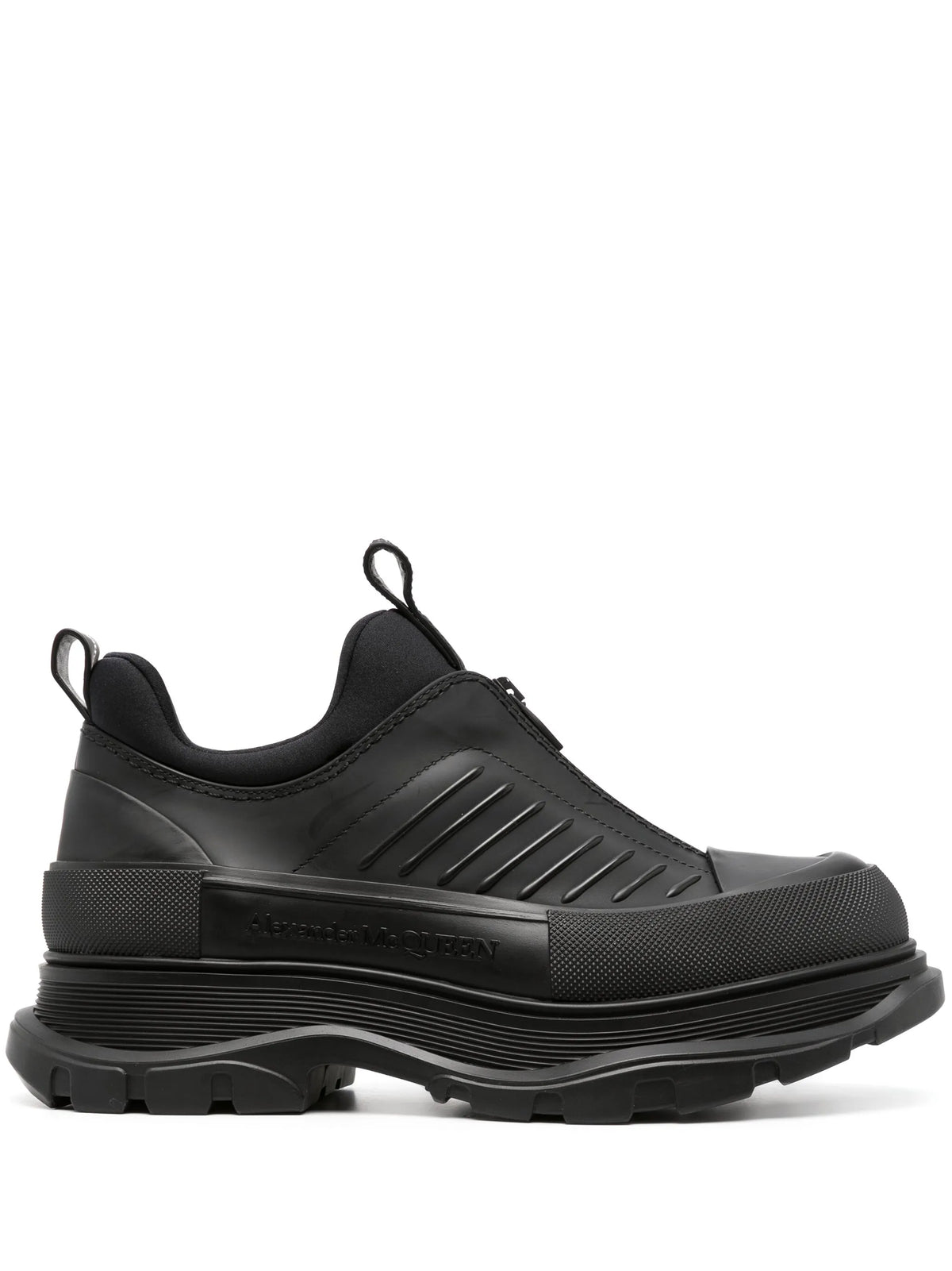 zip-up leathers sneakers