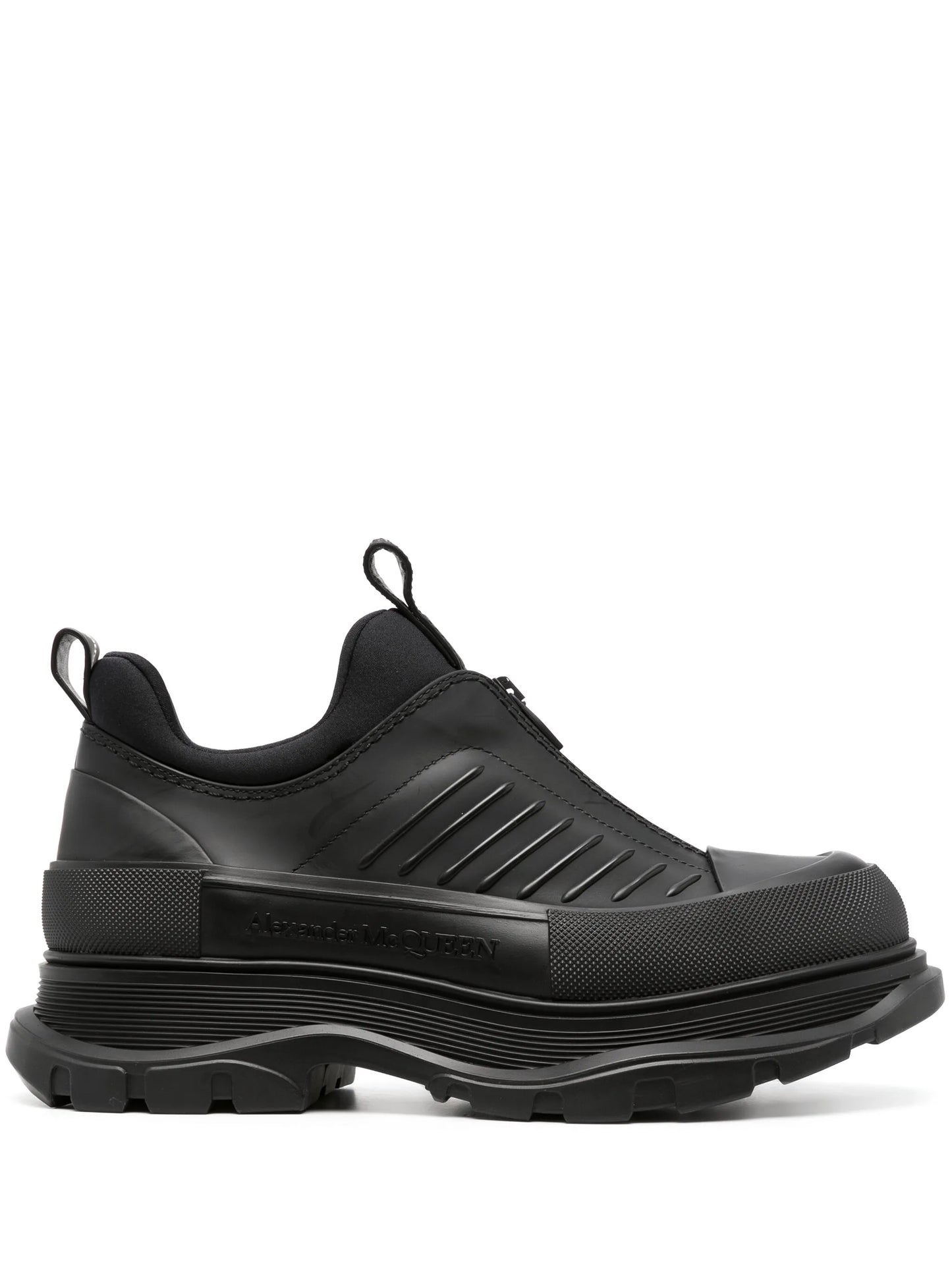 zip-up leathers sneakers
