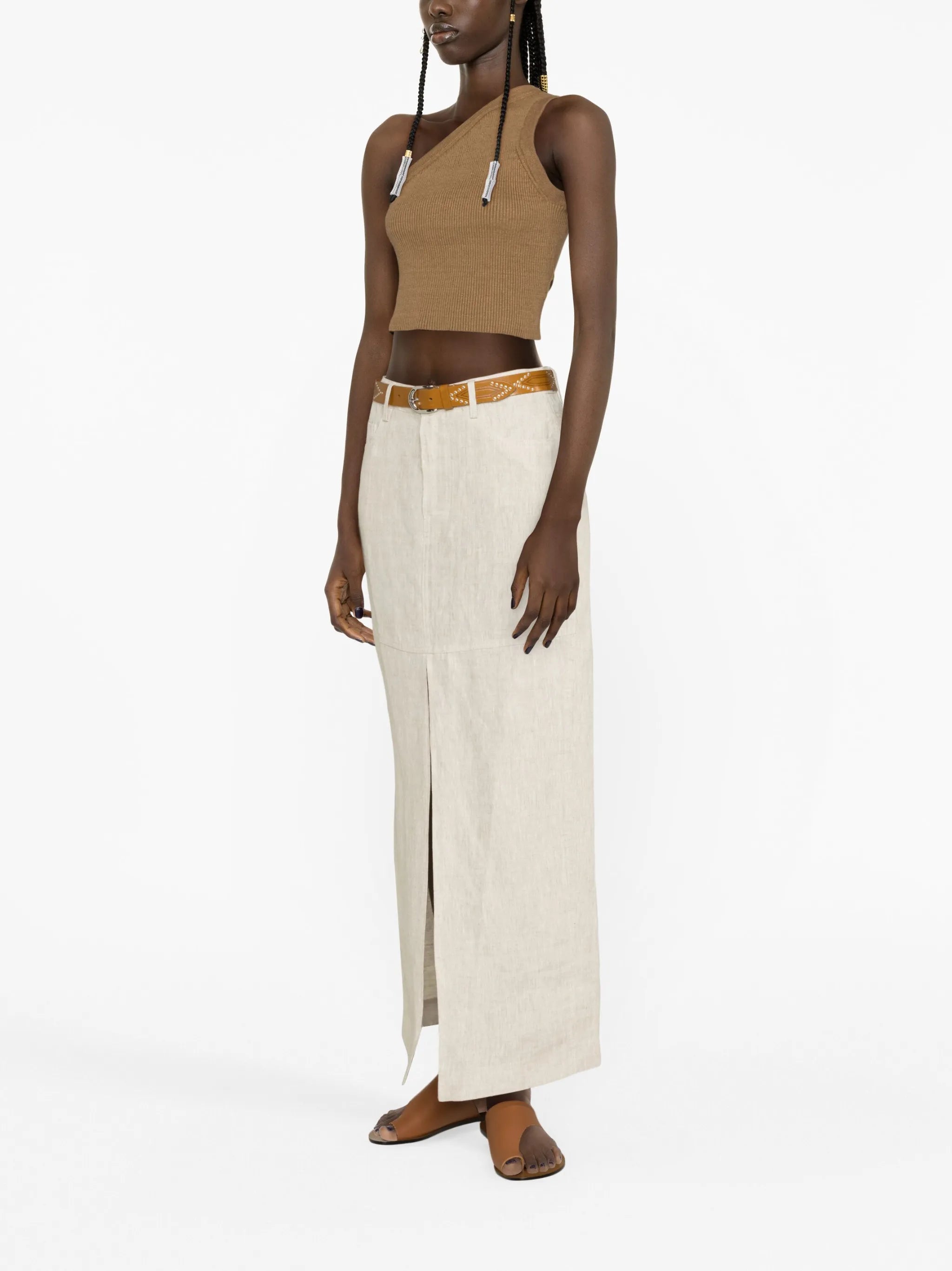 Tazz linen maxi skirt