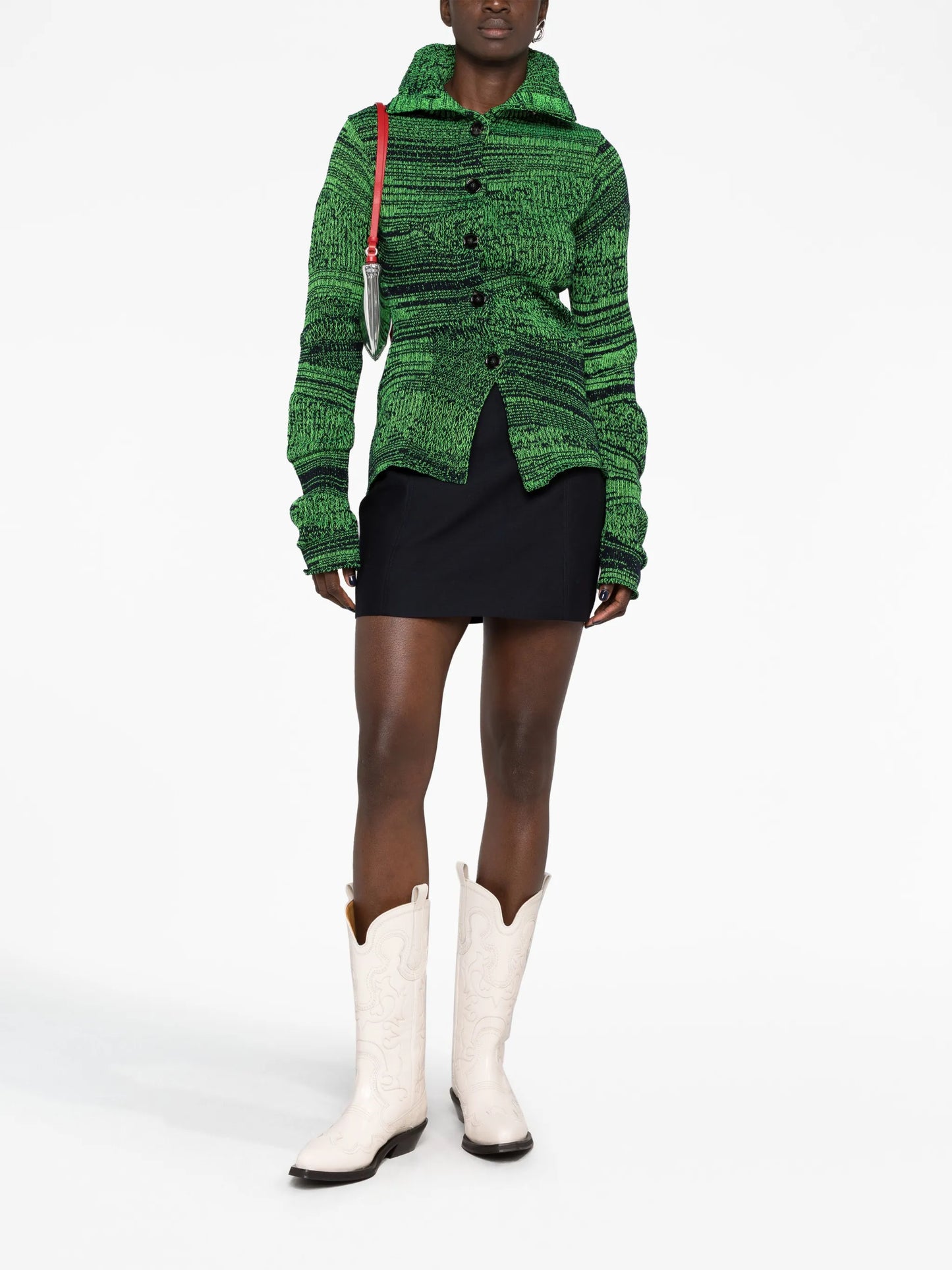 wool-blend miniskirt