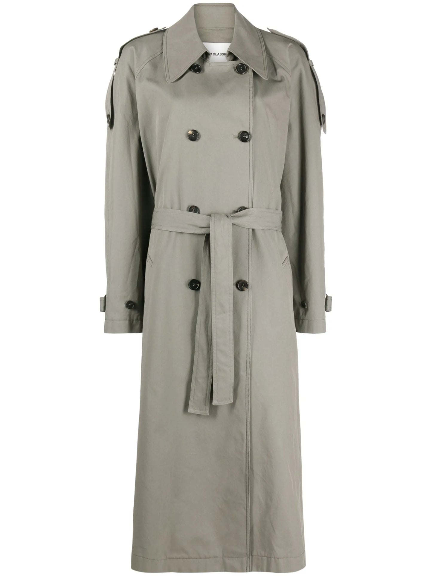 cotton-blend canvas trench coat