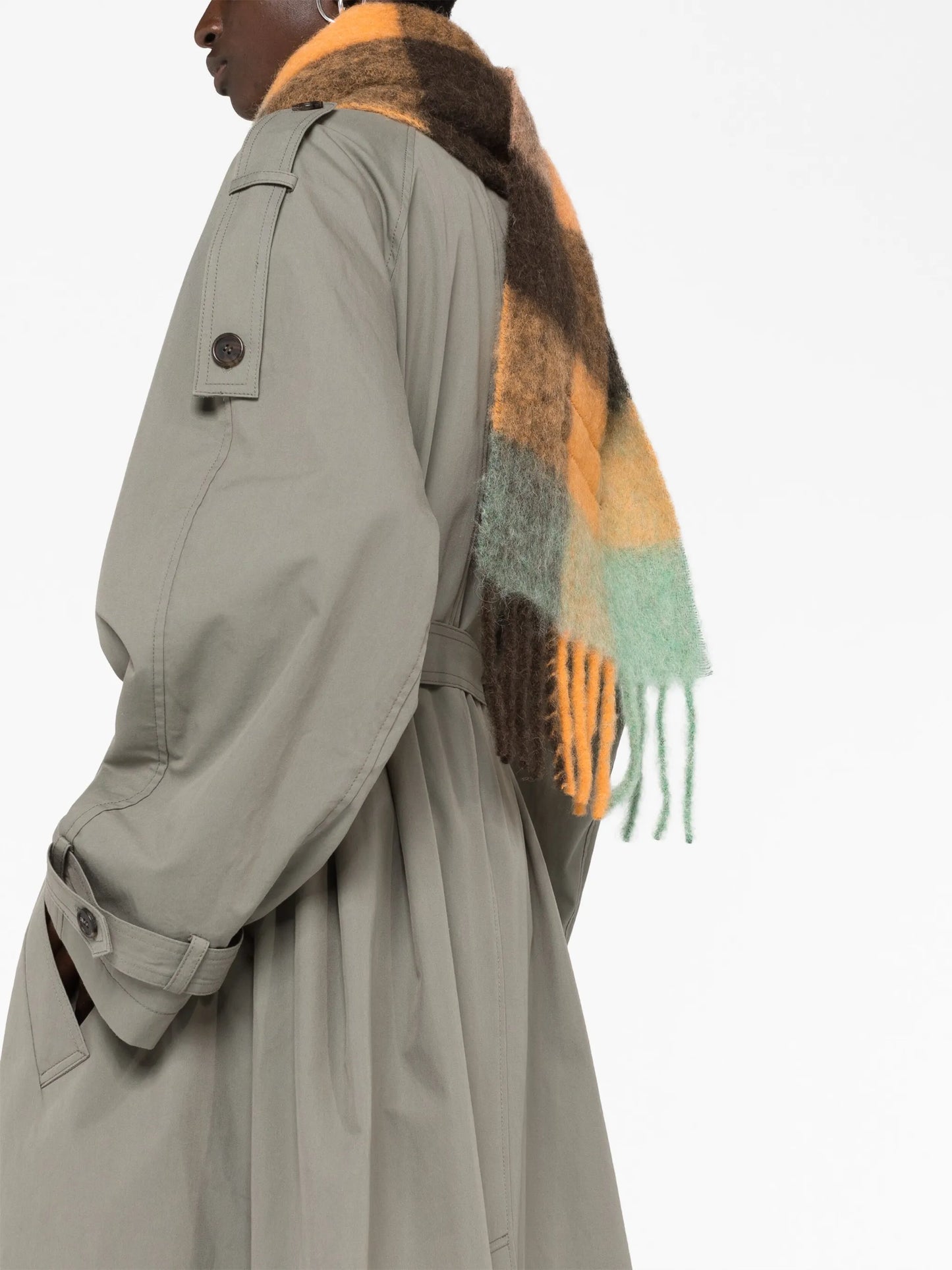 cotton-blend canvas trench coat