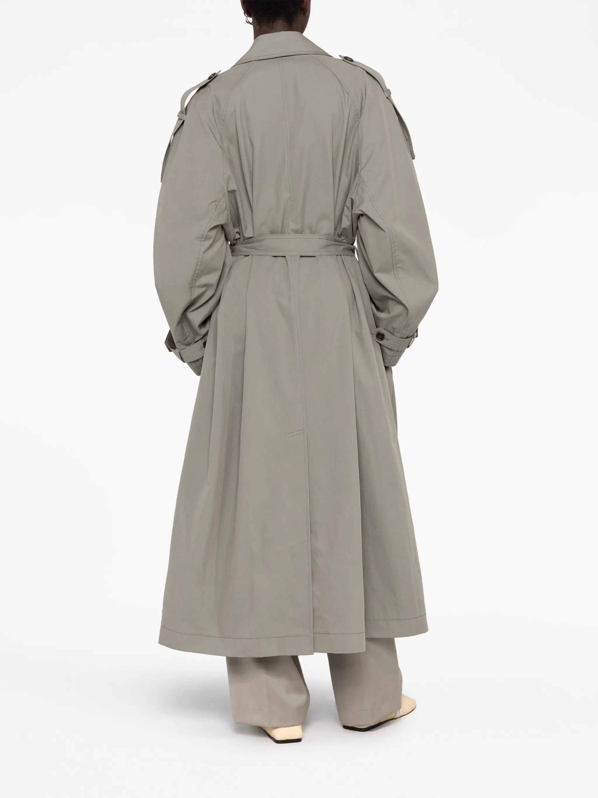 cotton-blend canvas trench coat