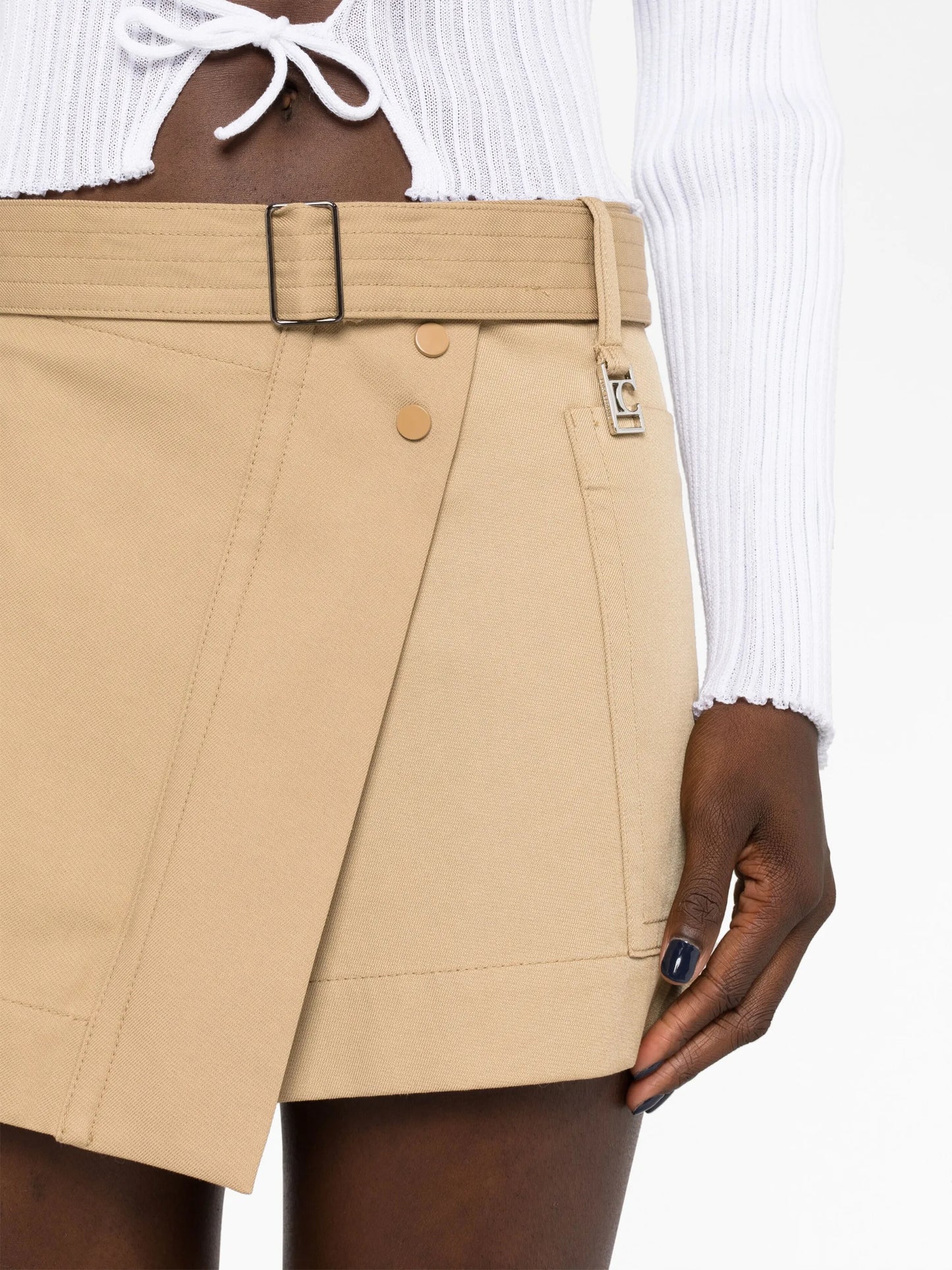 asymmetric canvas wrap skirt