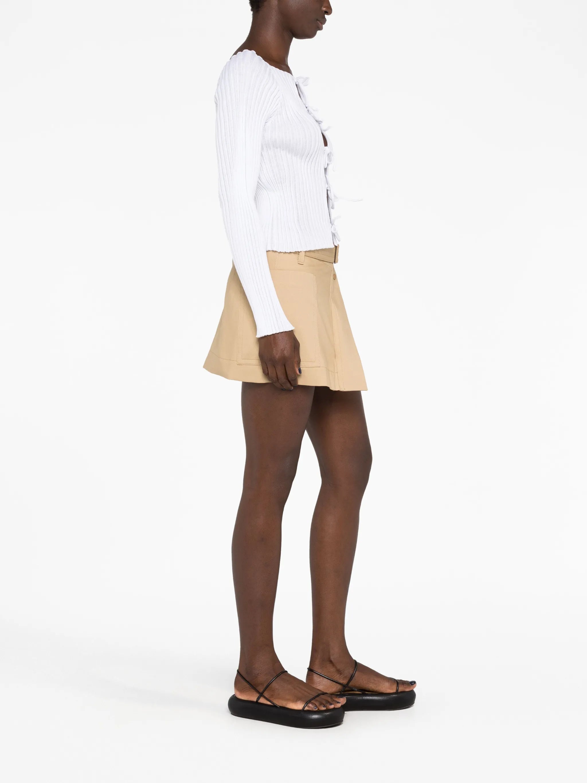 asymmetric canvas wrap skirt