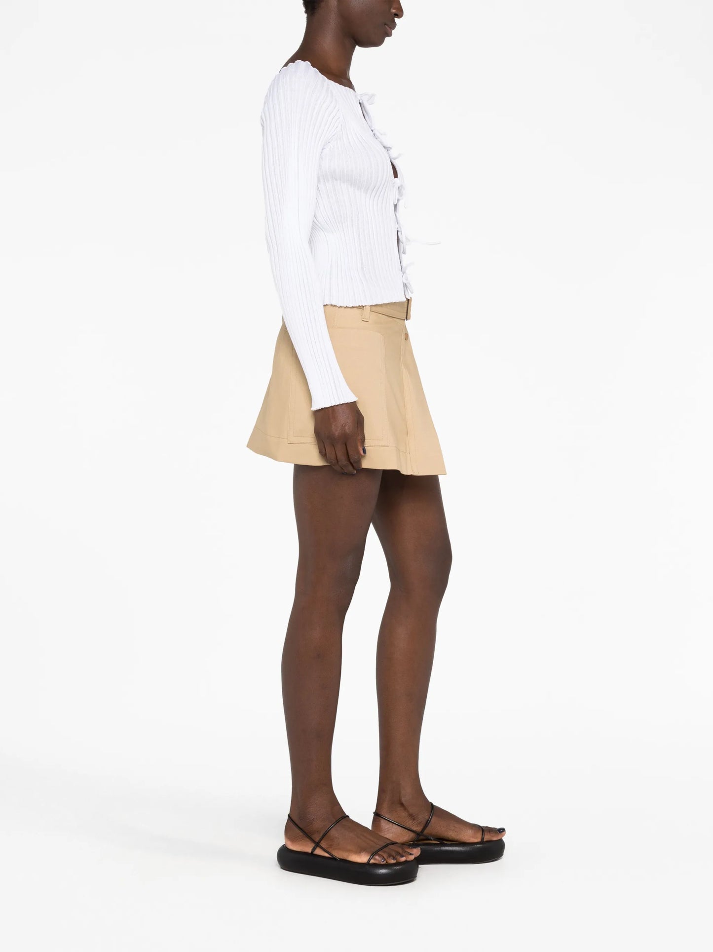 asymmetric canvas wrap skirt