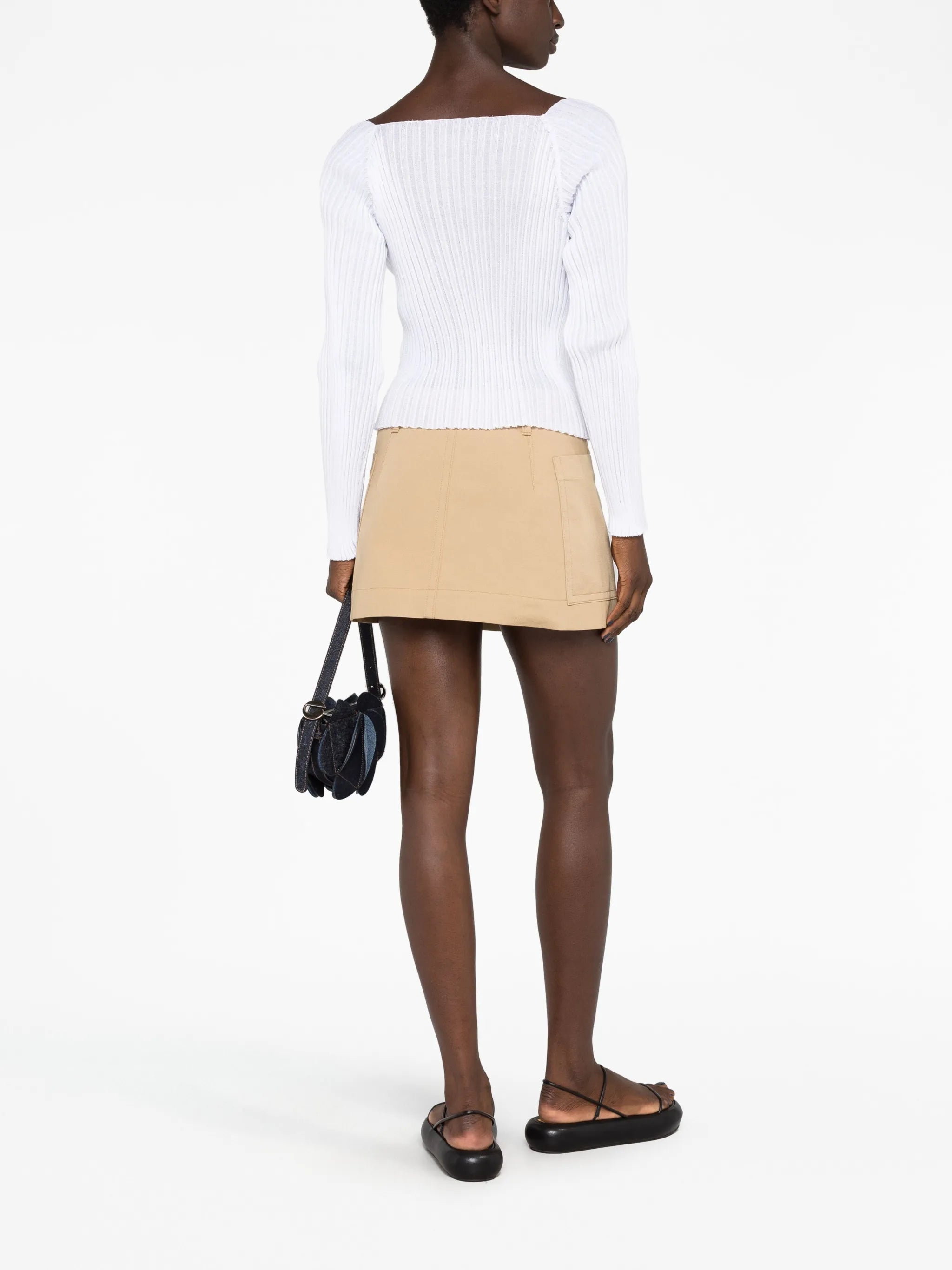 asymmetric canvas wrap skirt