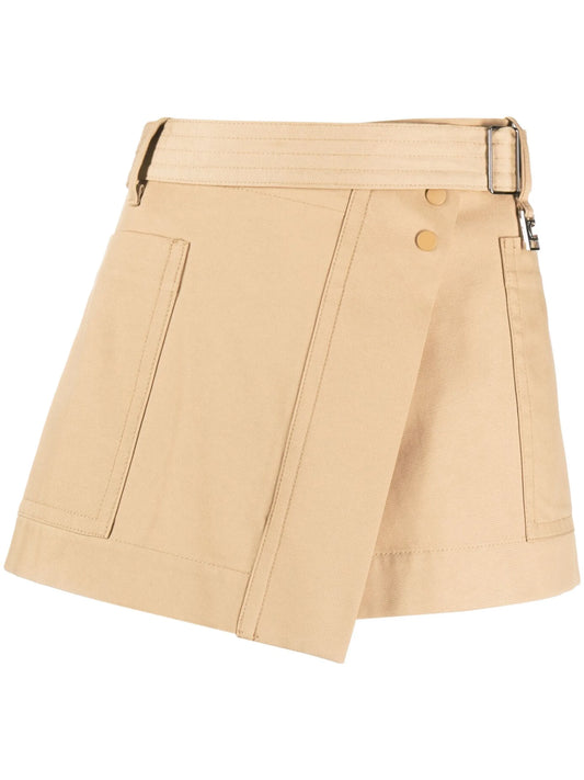 asymmetric canvas wrap skirt