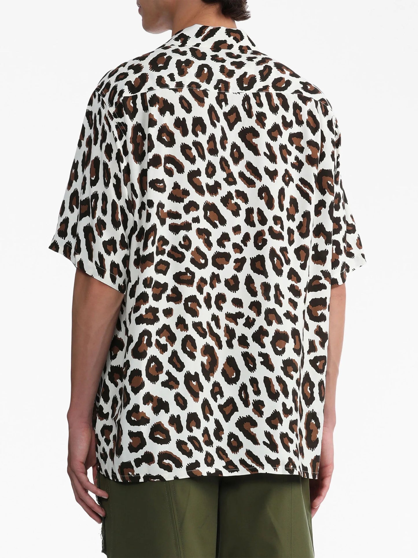 animal-print short-sleeve shirt
