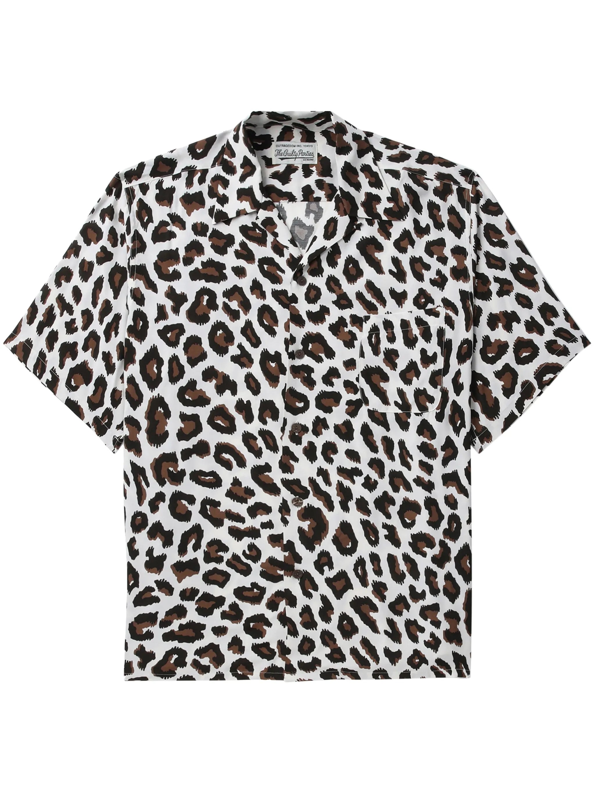 animal-print short-sleeve shirt