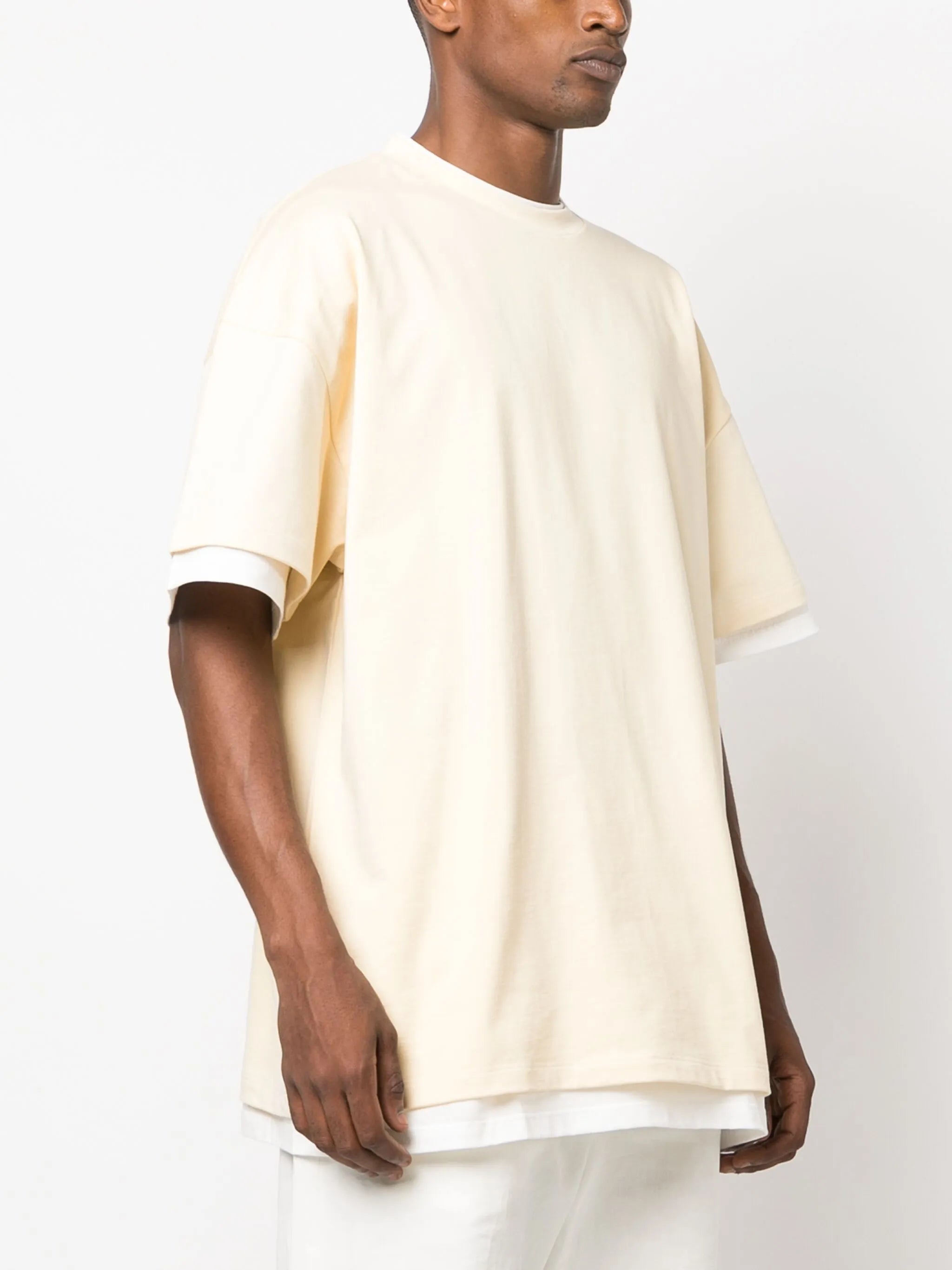 logo-print two-tone T-shirt