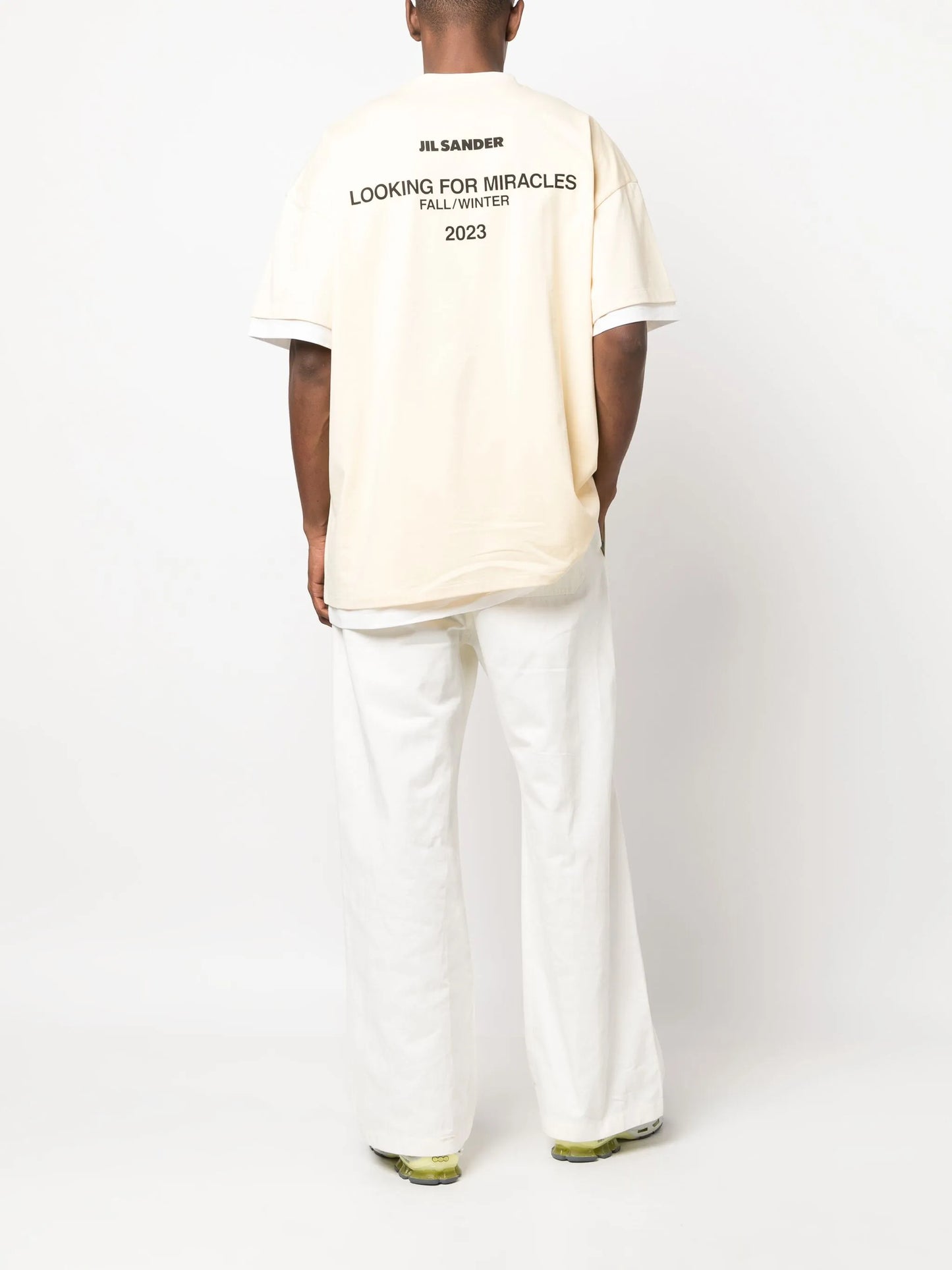 logo-print two-tone T-shirt