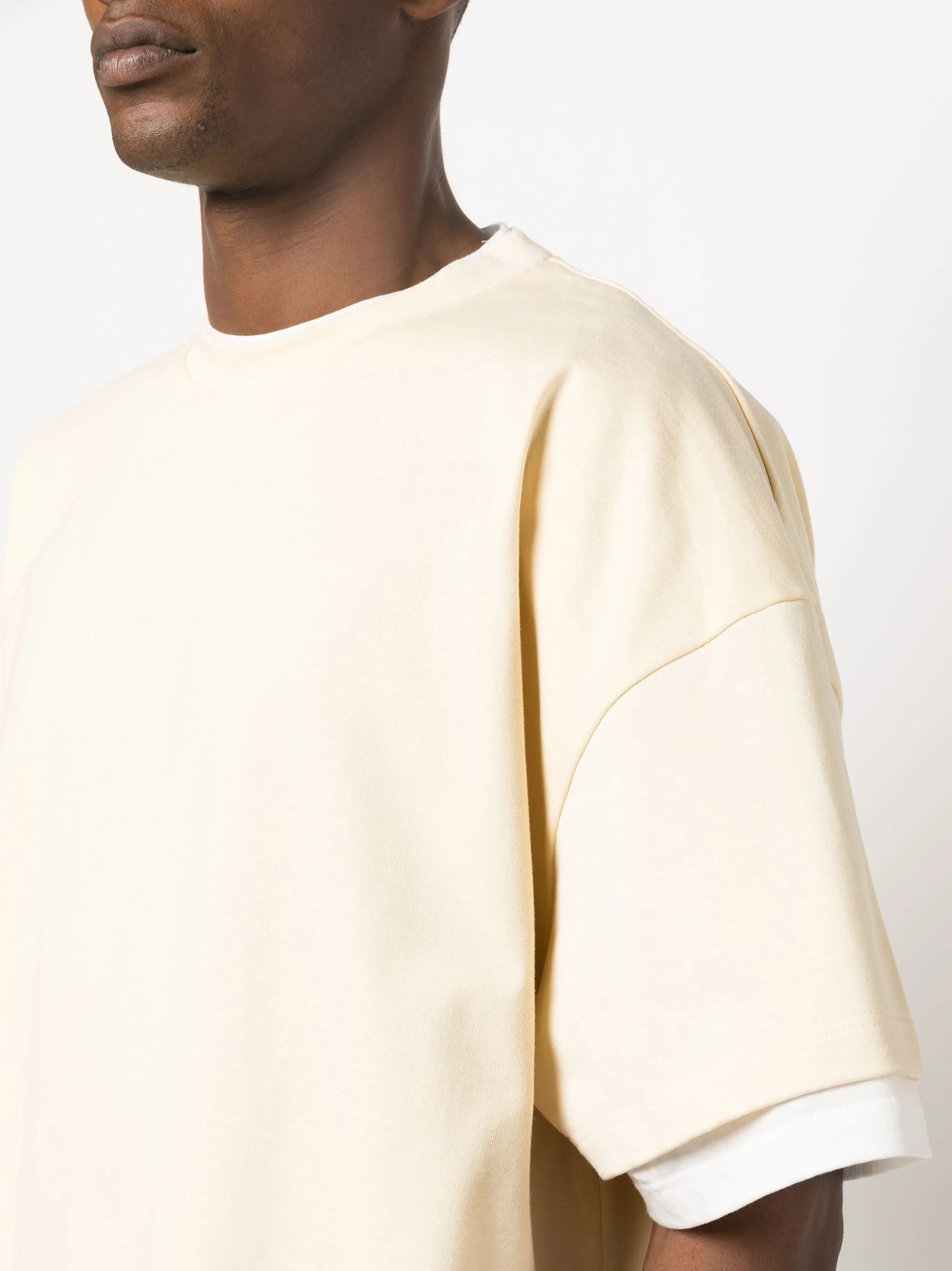 logo-print two-tone T-shirt