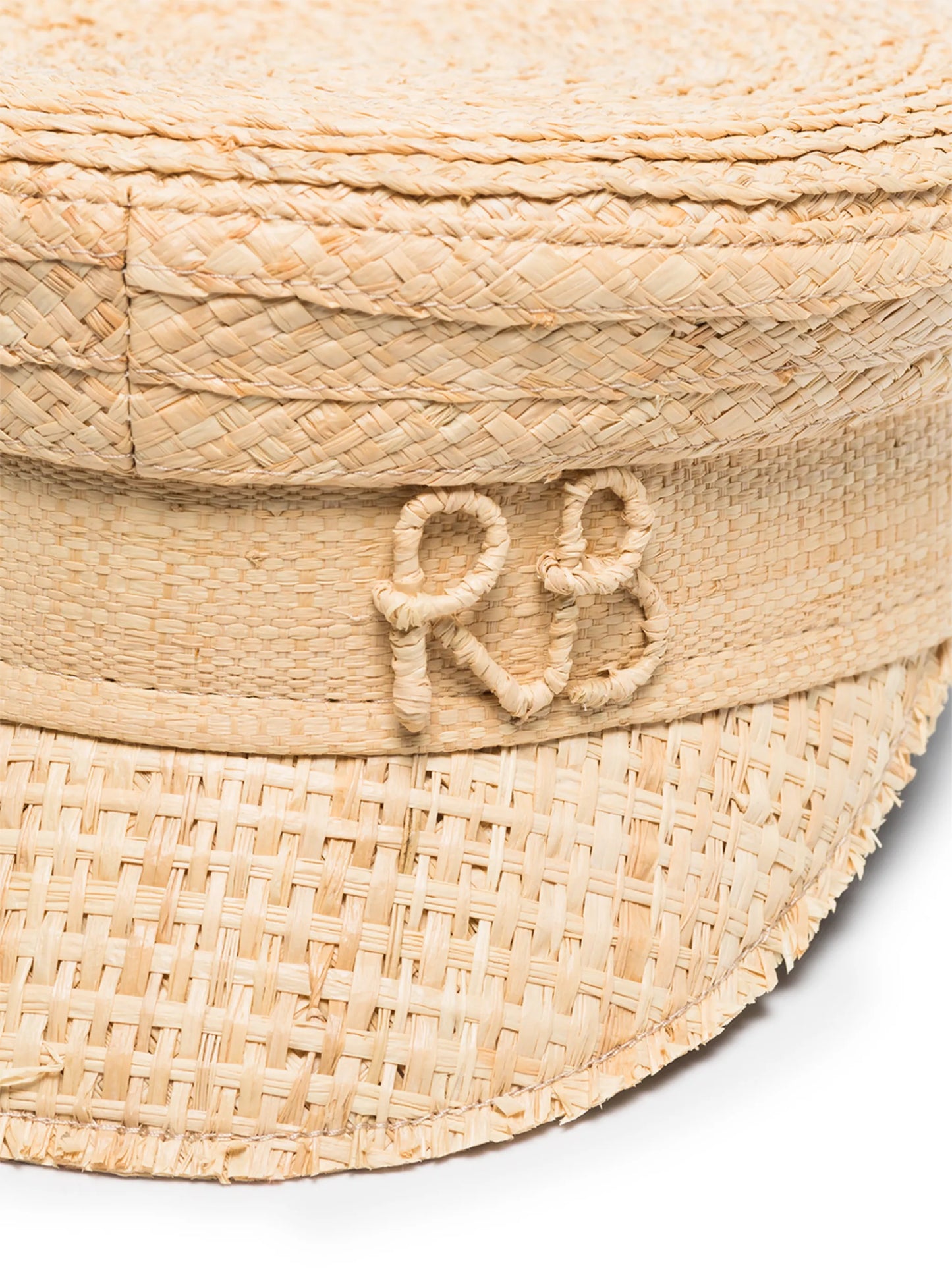 woven straw baker boy cap