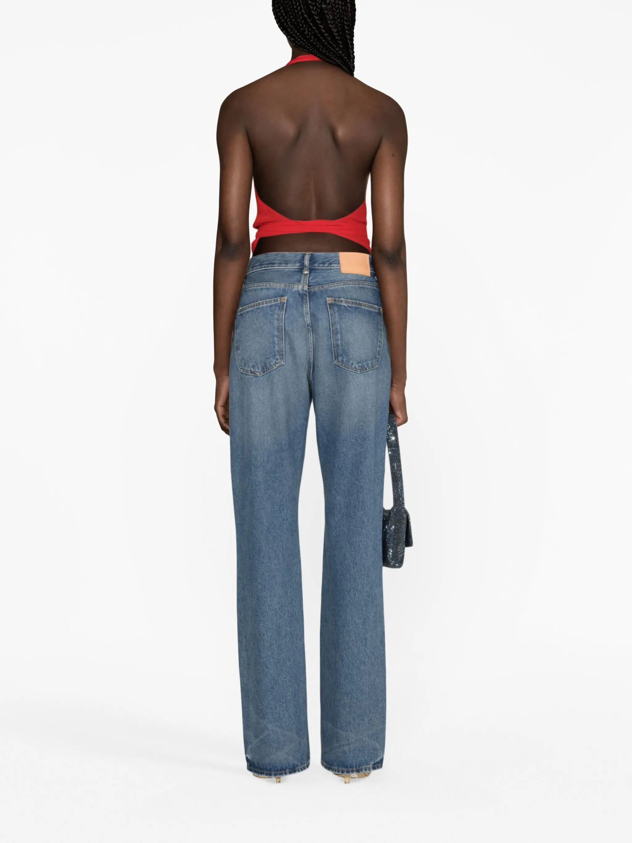 cowl-neck sleeveless top