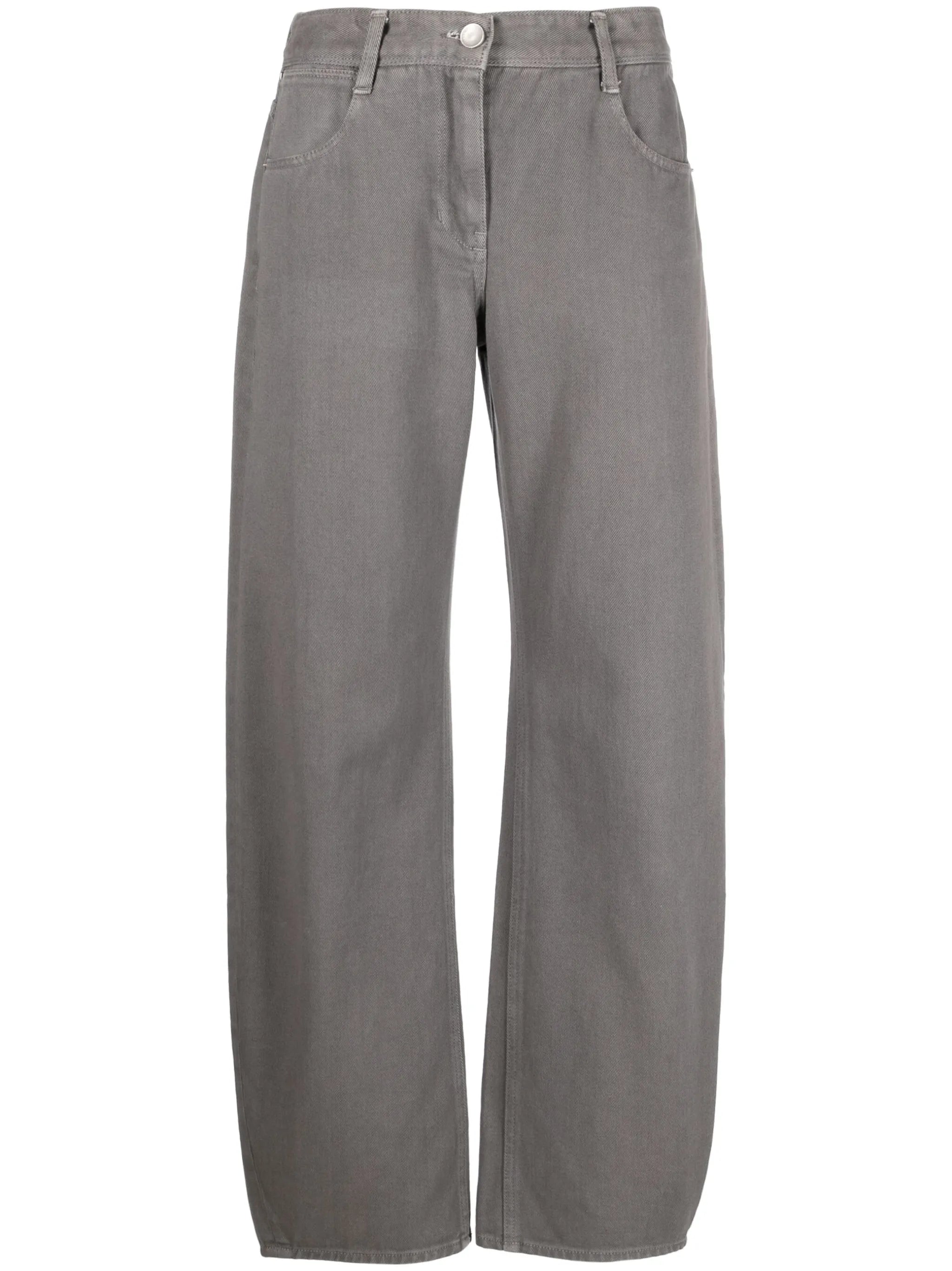 mid-rise wide-leg jeans