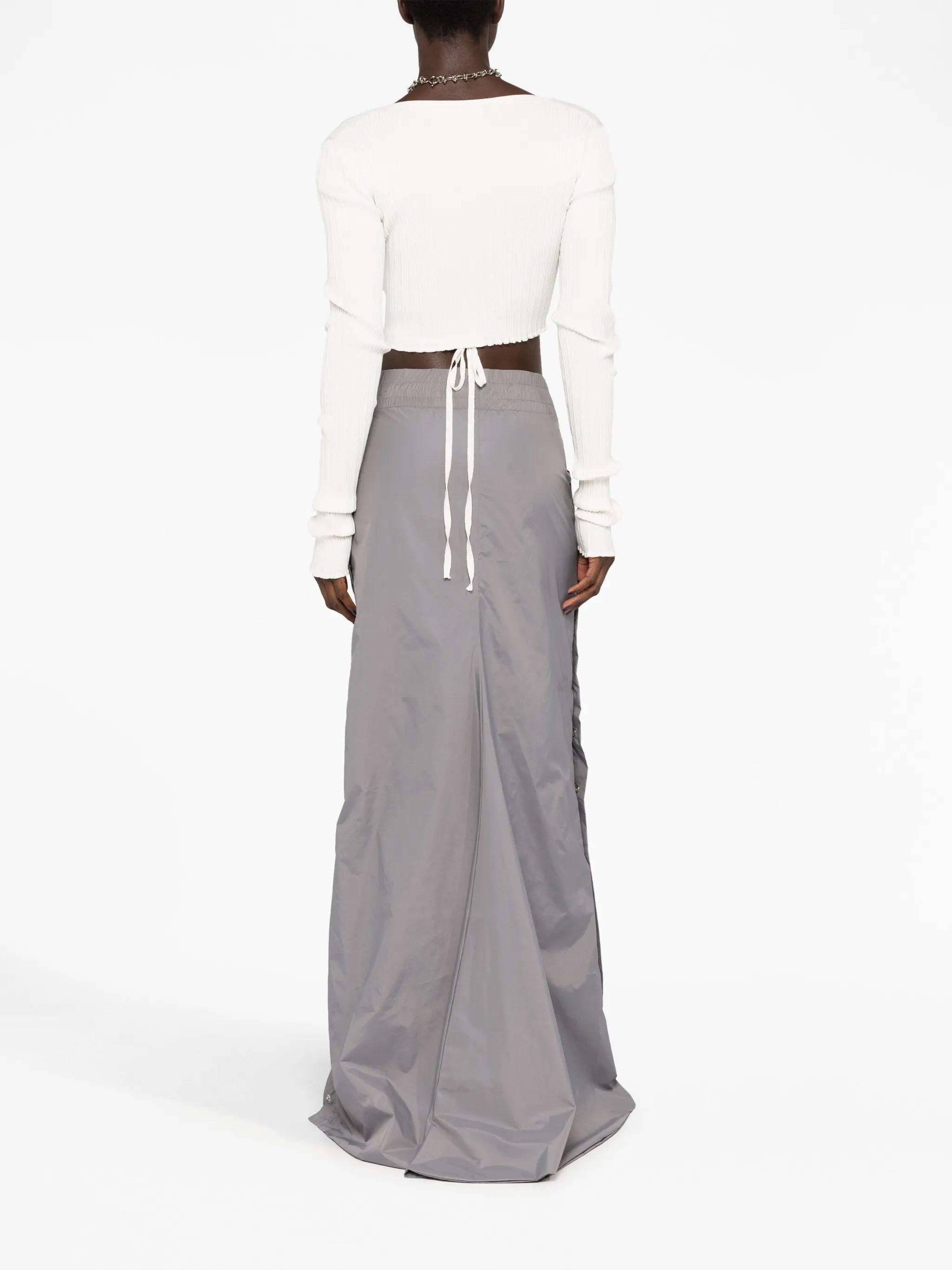 ribbed-knit cropped cardigan