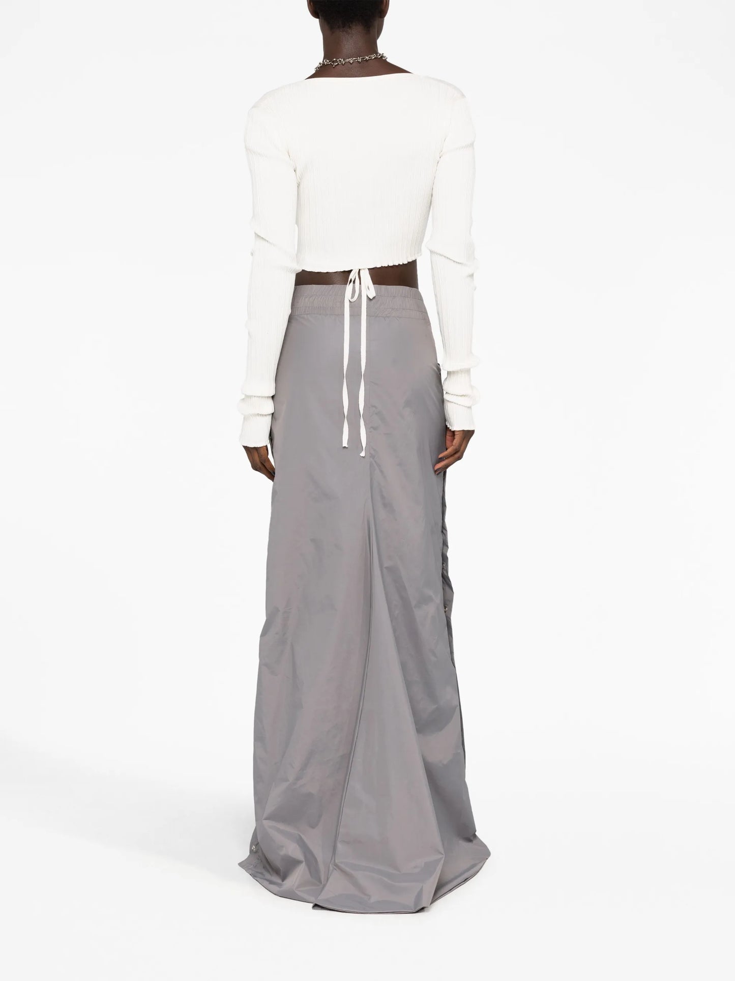 ribbed-knit cropped cardigan