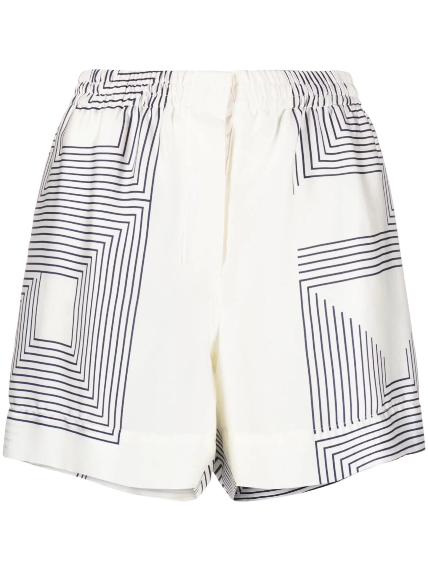 striped satin shorts
