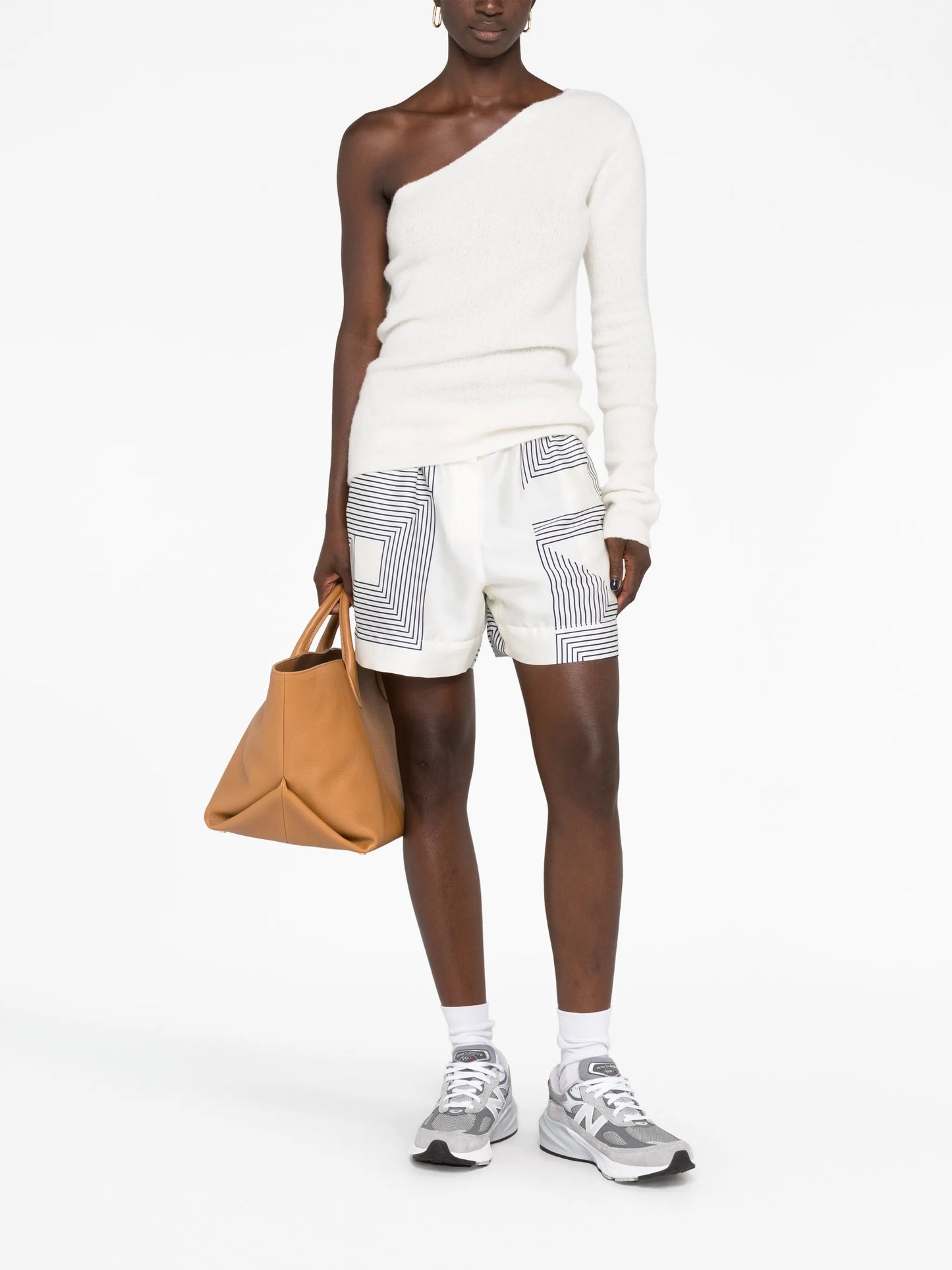 striped satin shorts
