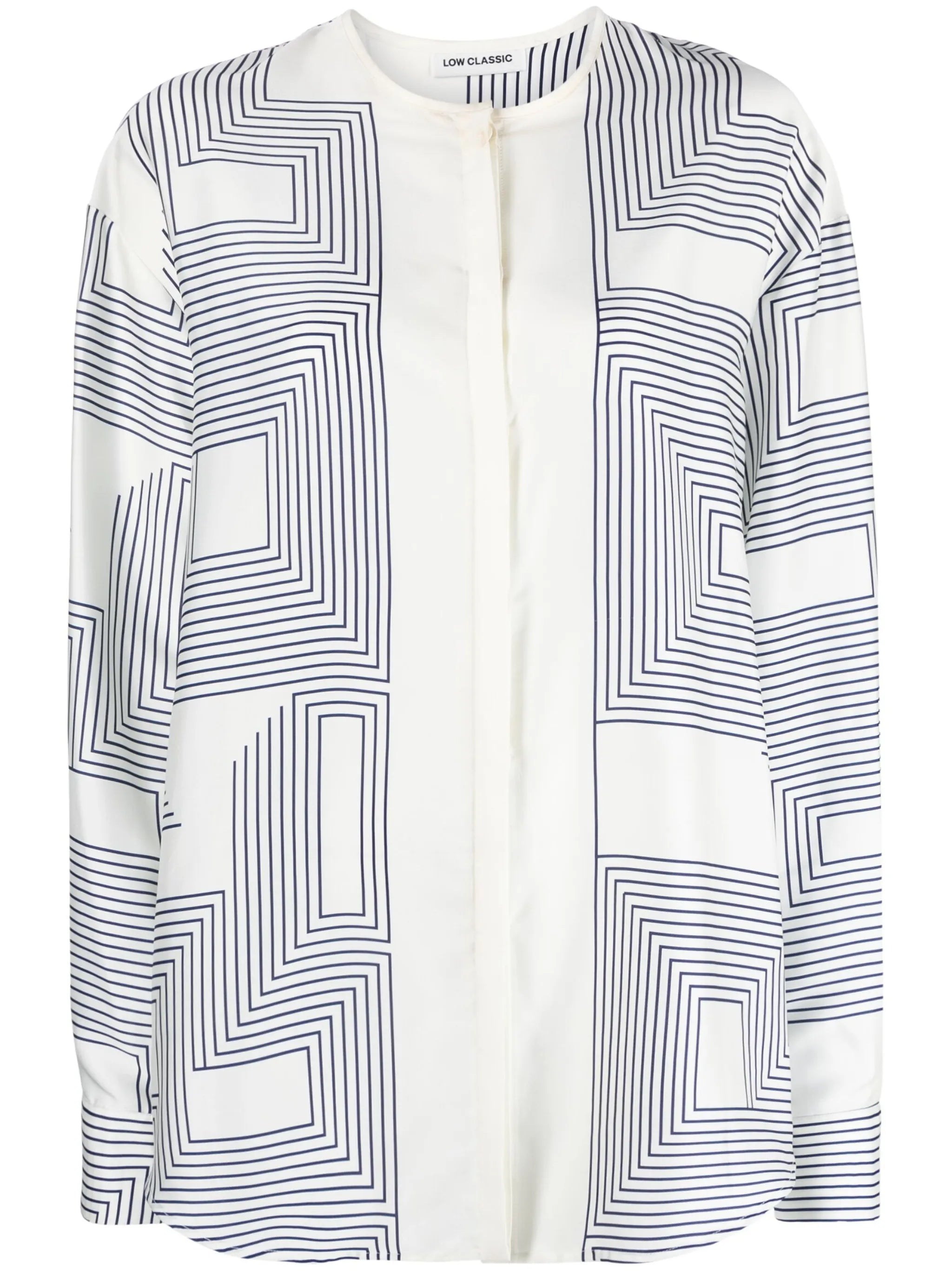 striped satin shirt