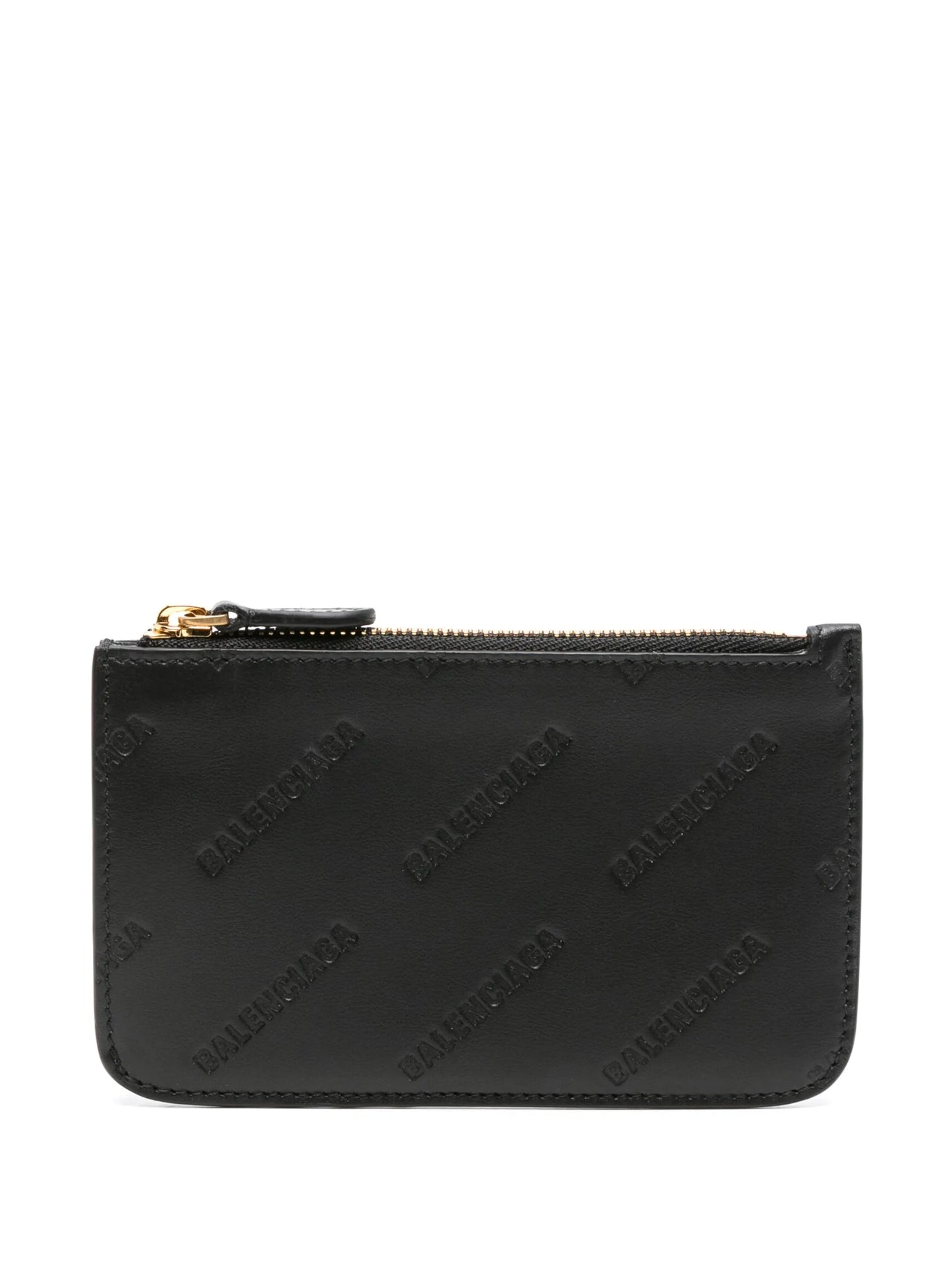 logo-debossed leather cardholder