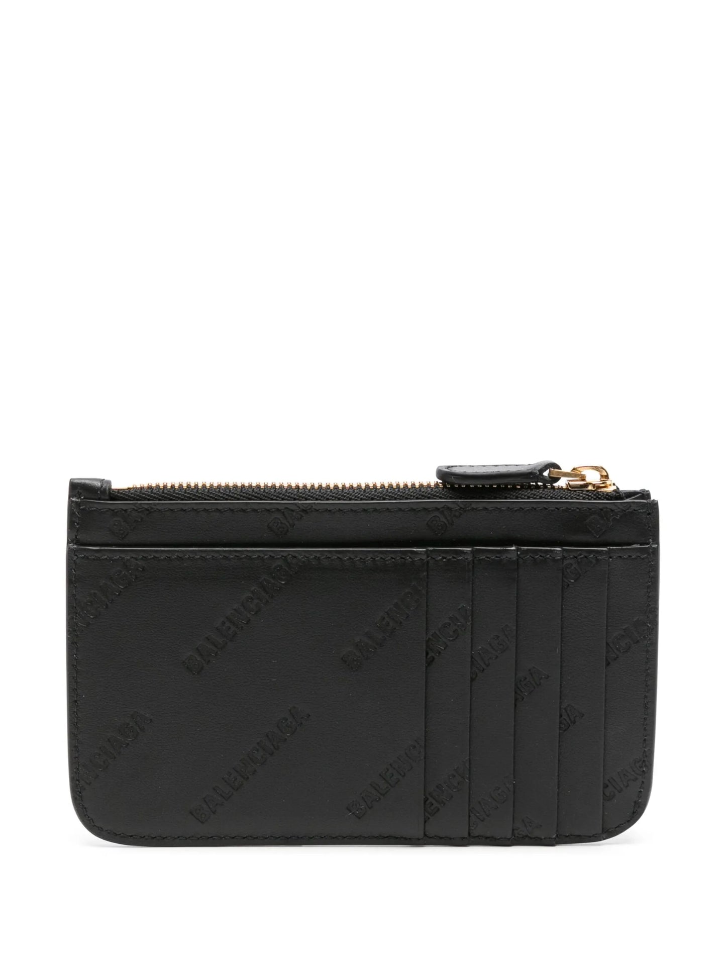 logo-debossed leather cardholder