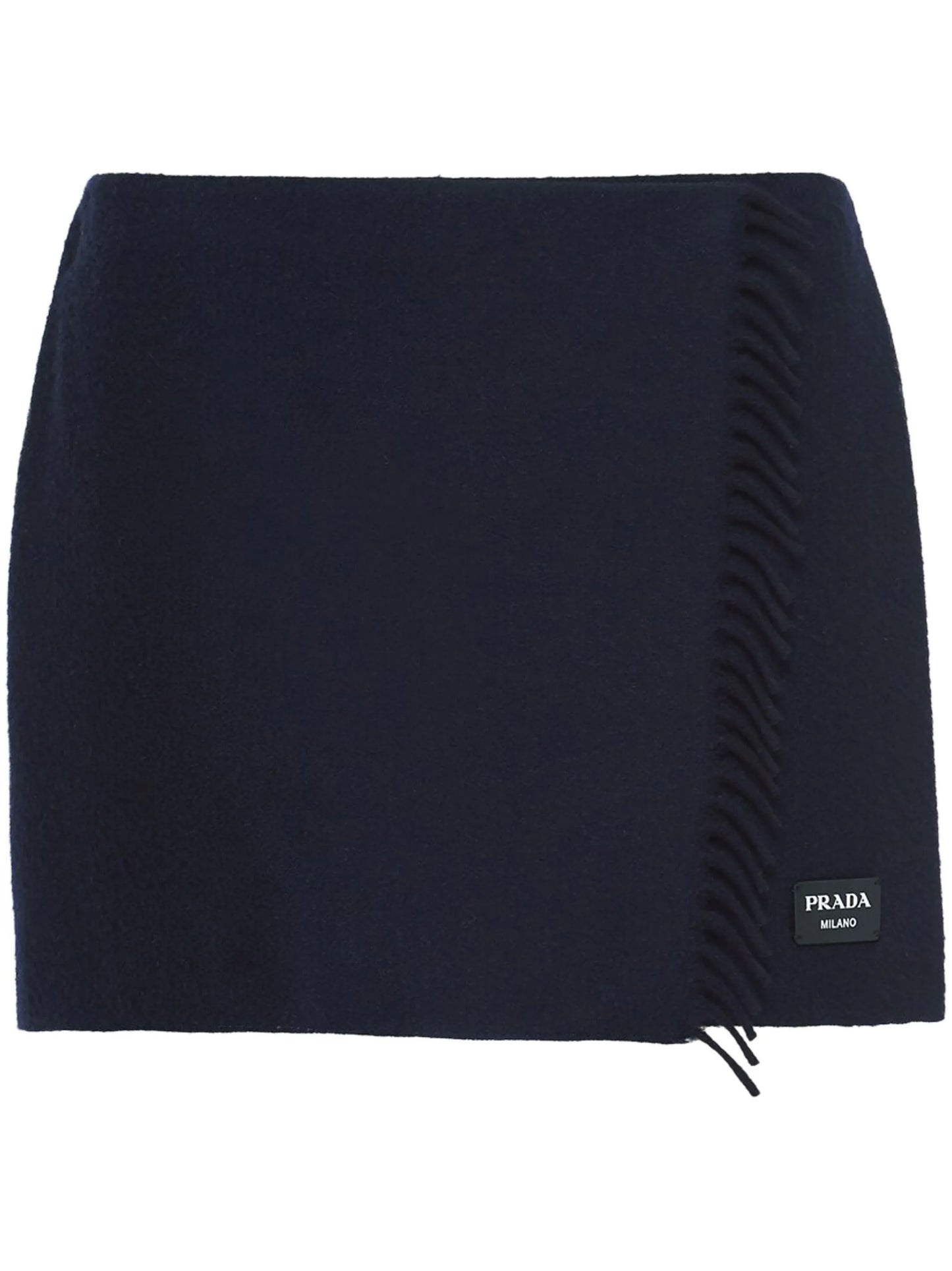 wraparound cashmere miniskirt