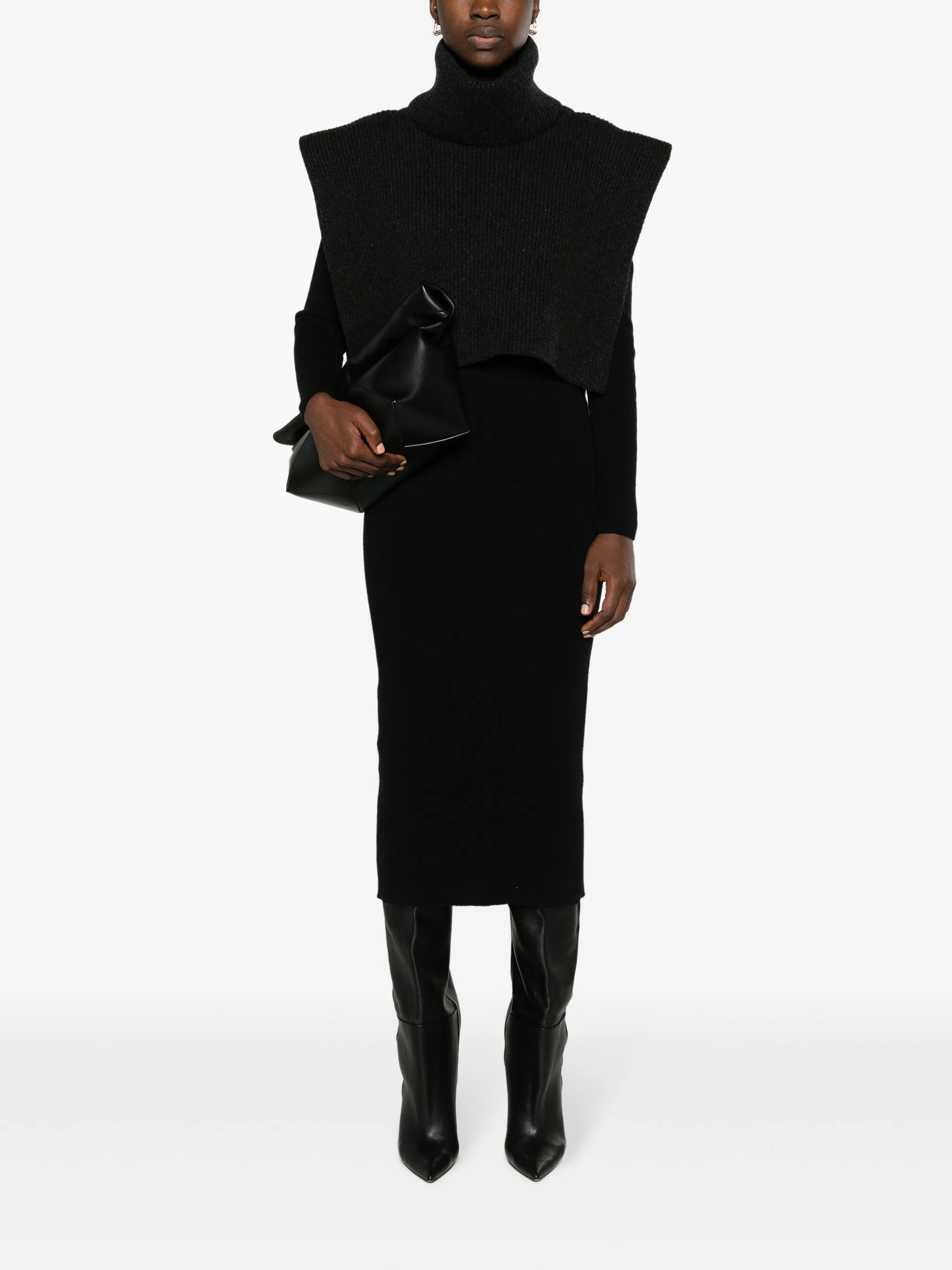 Emmit roll-neck cashmere collar