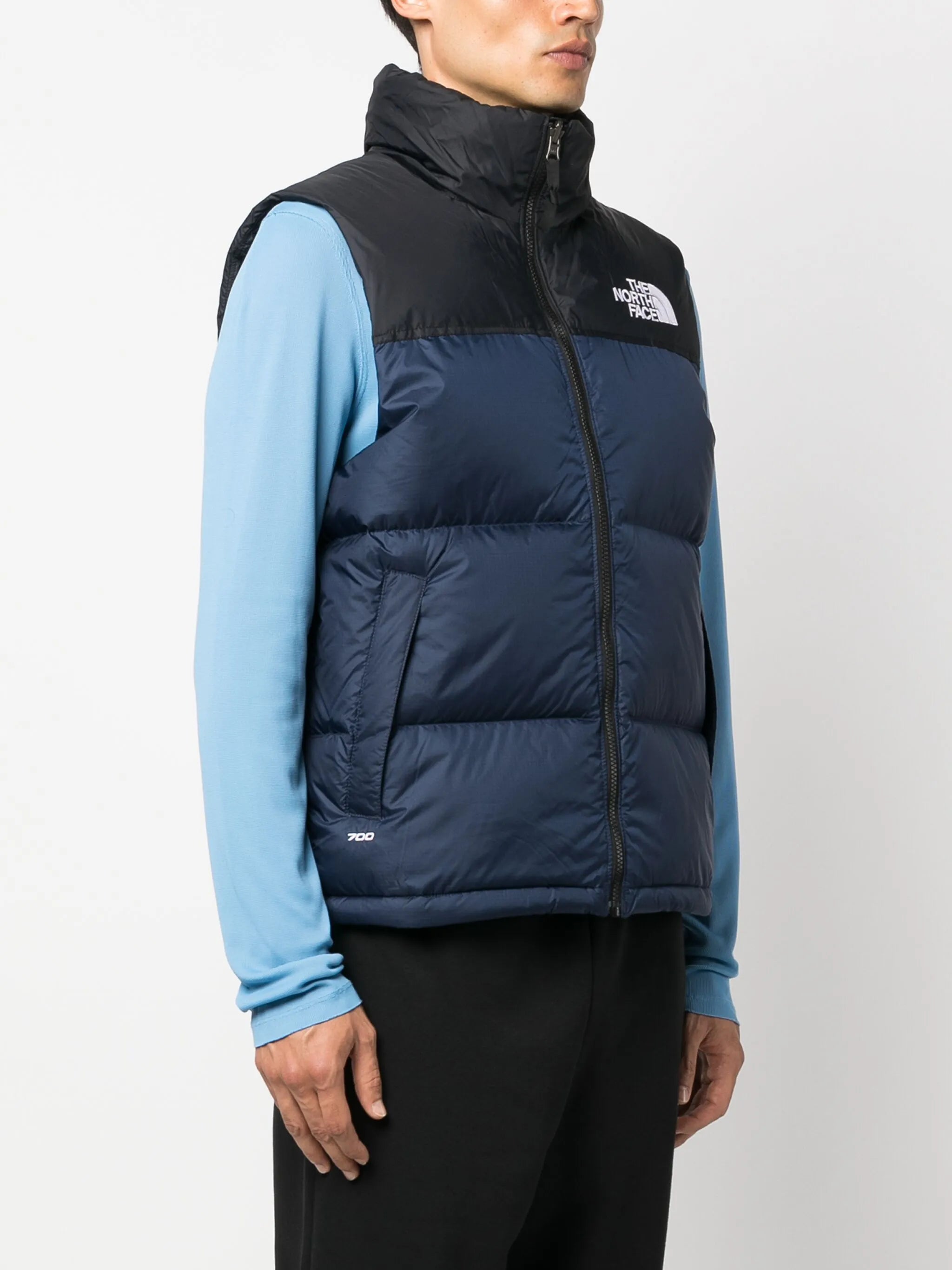 logo-embroidered padded gilet