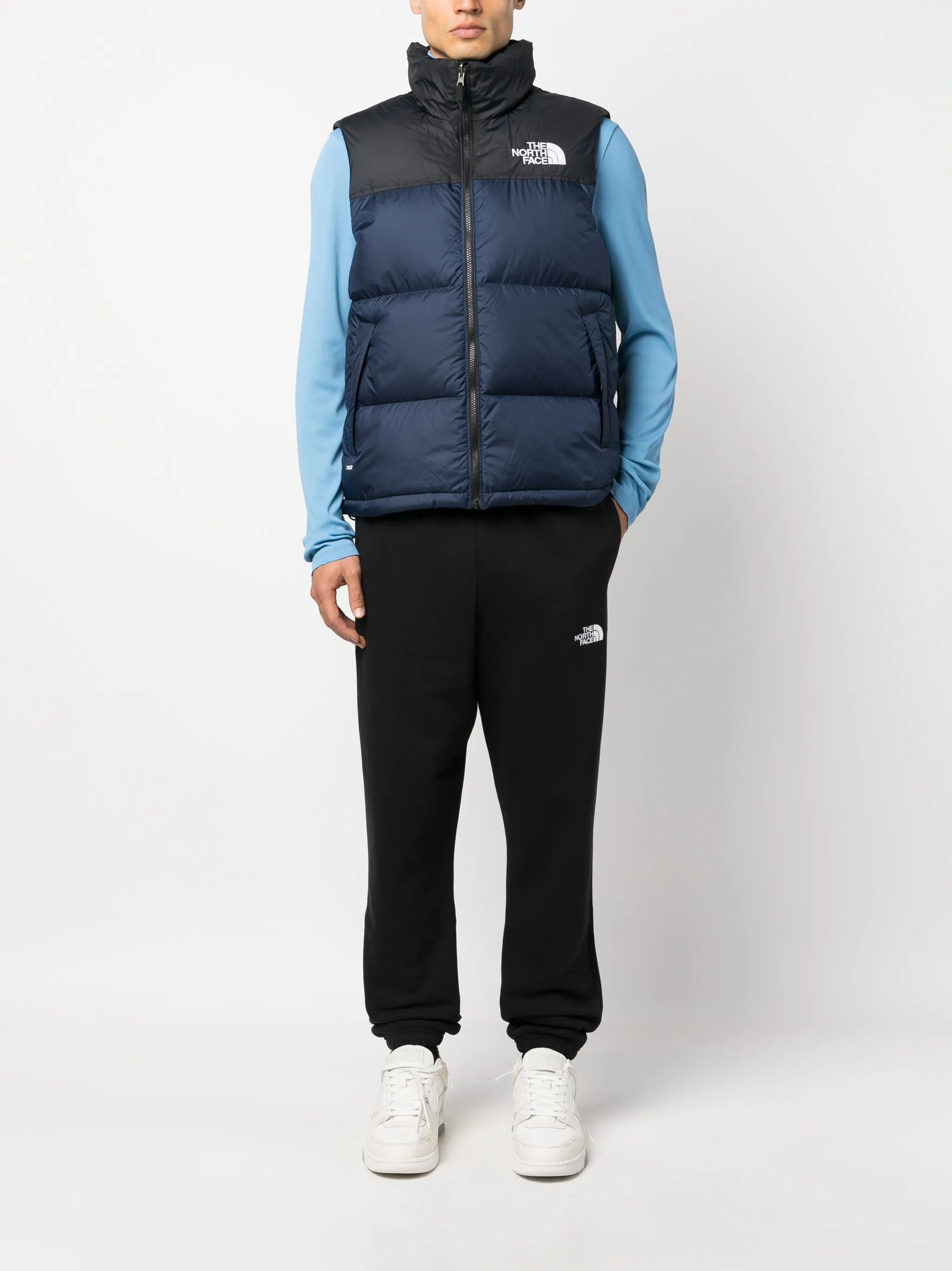 logo-embroidered padded gilet