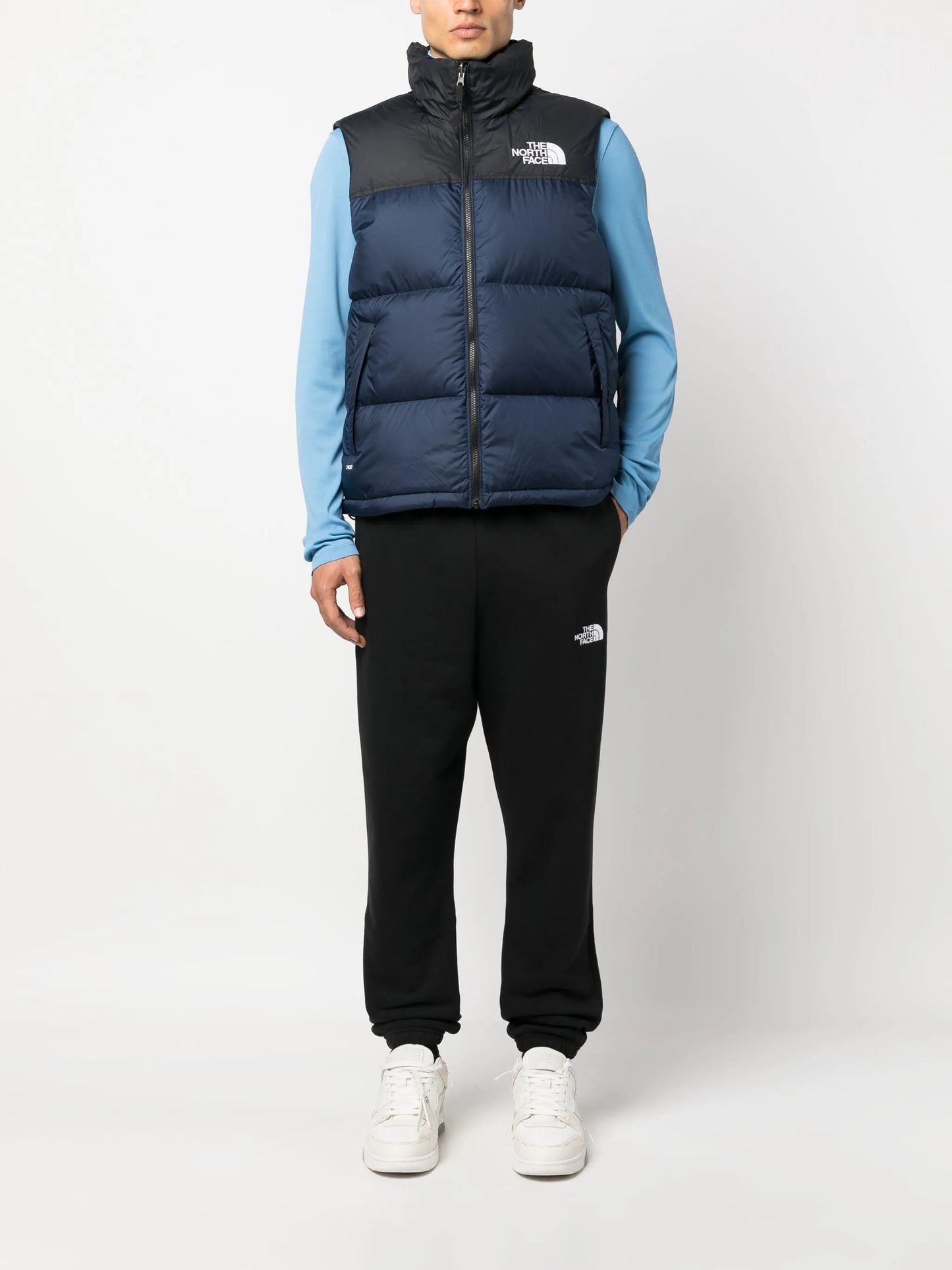 logo-embroidered padded gilet