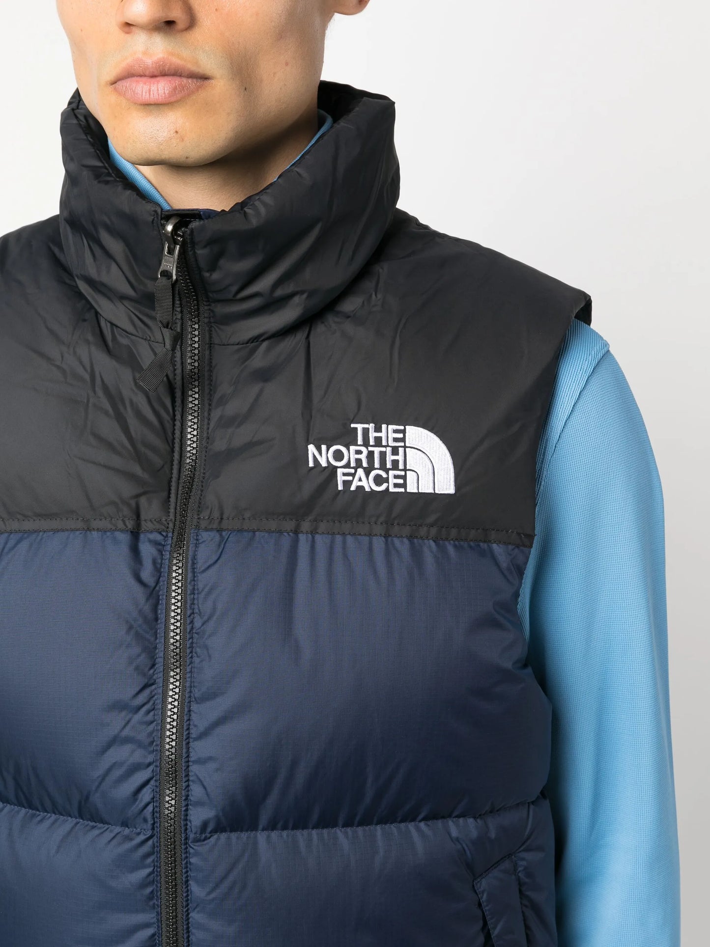 logo-embroidered padded gilet