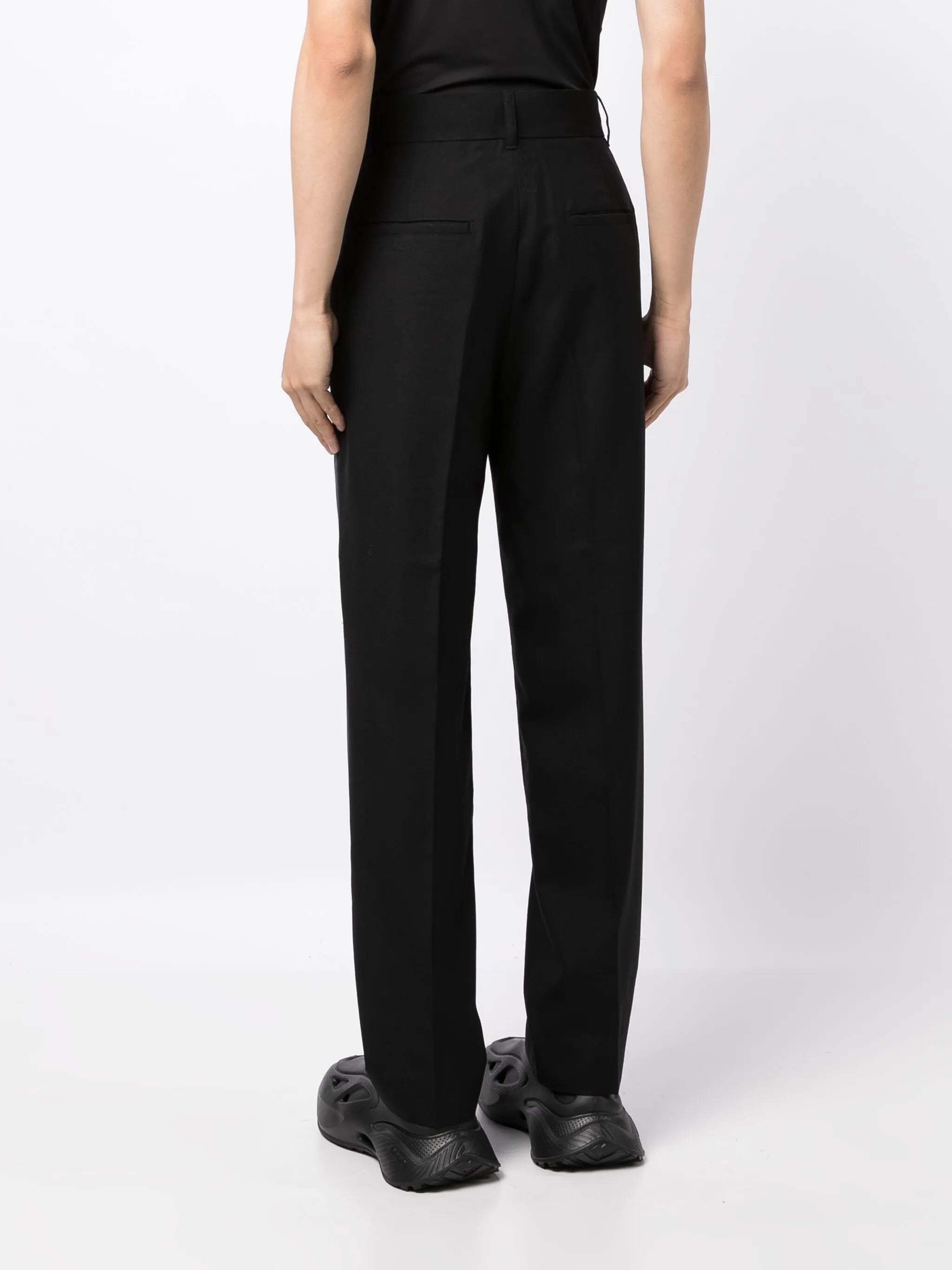 mid-rise tailored trousers