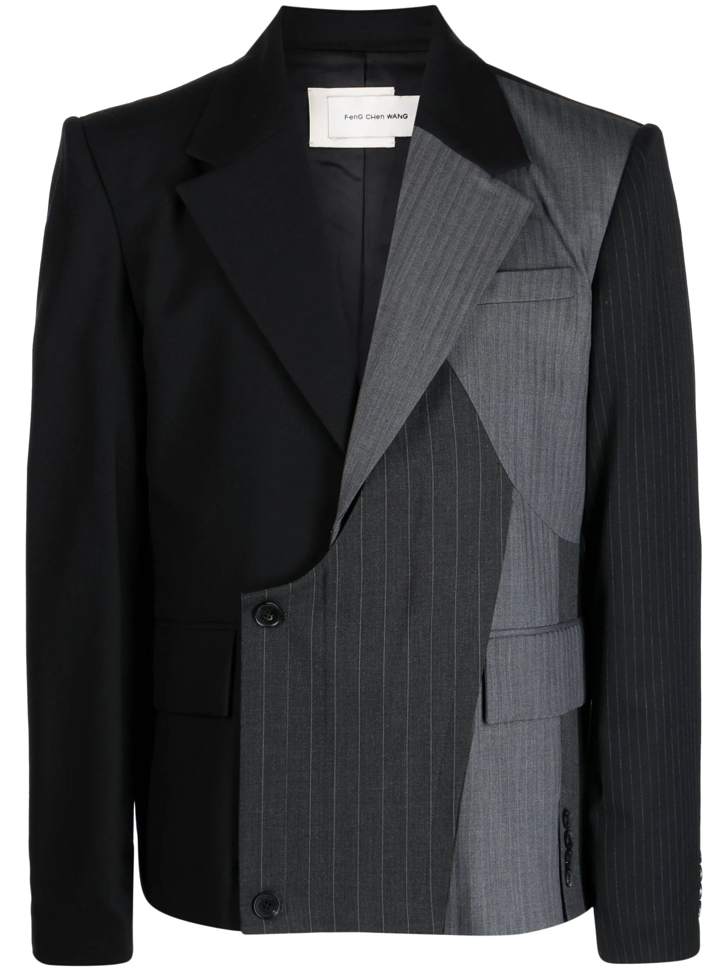 asymmetric wool blazer