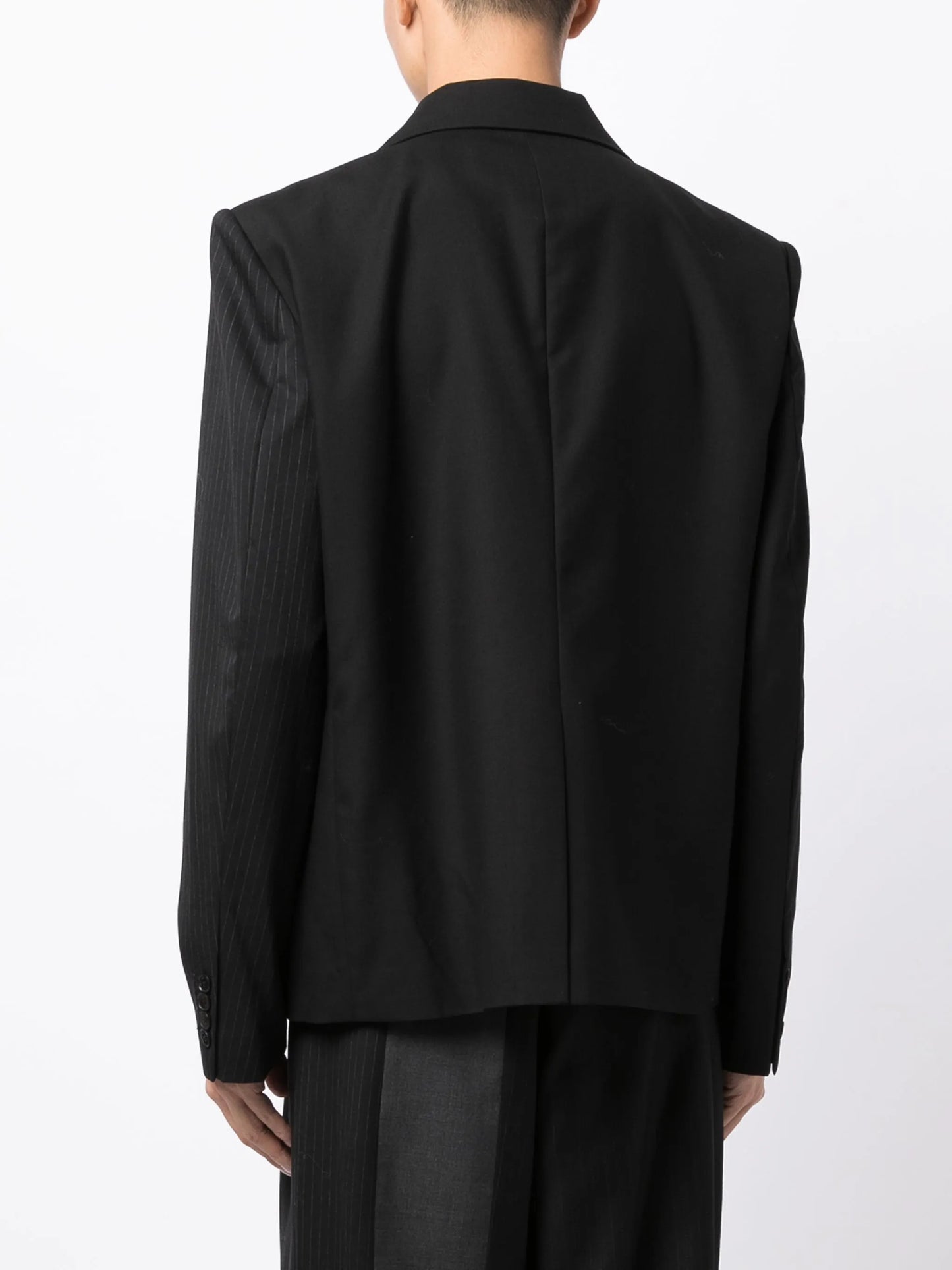 asymmetric wool blazer