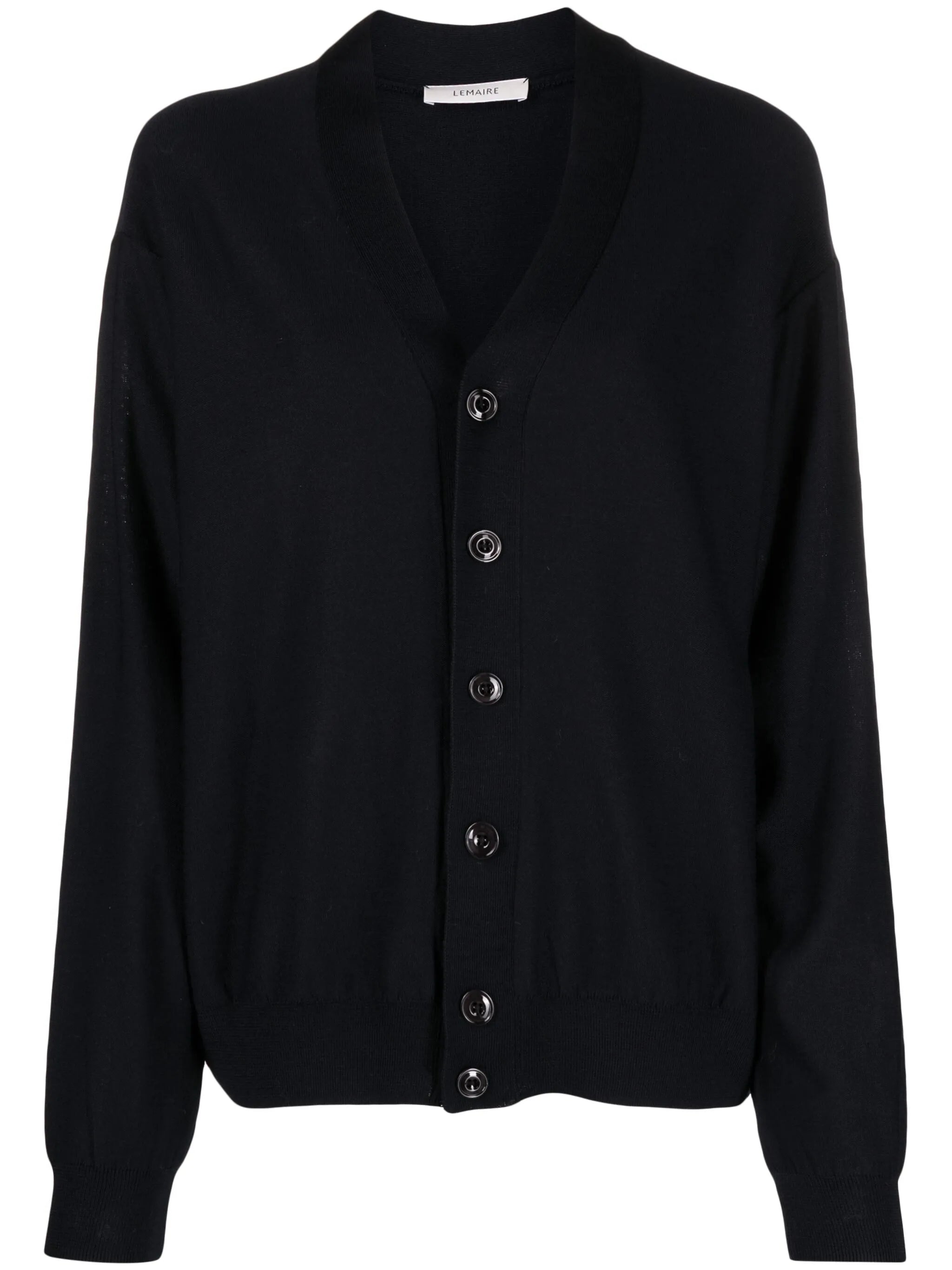 V-neck wool-blend cardigan