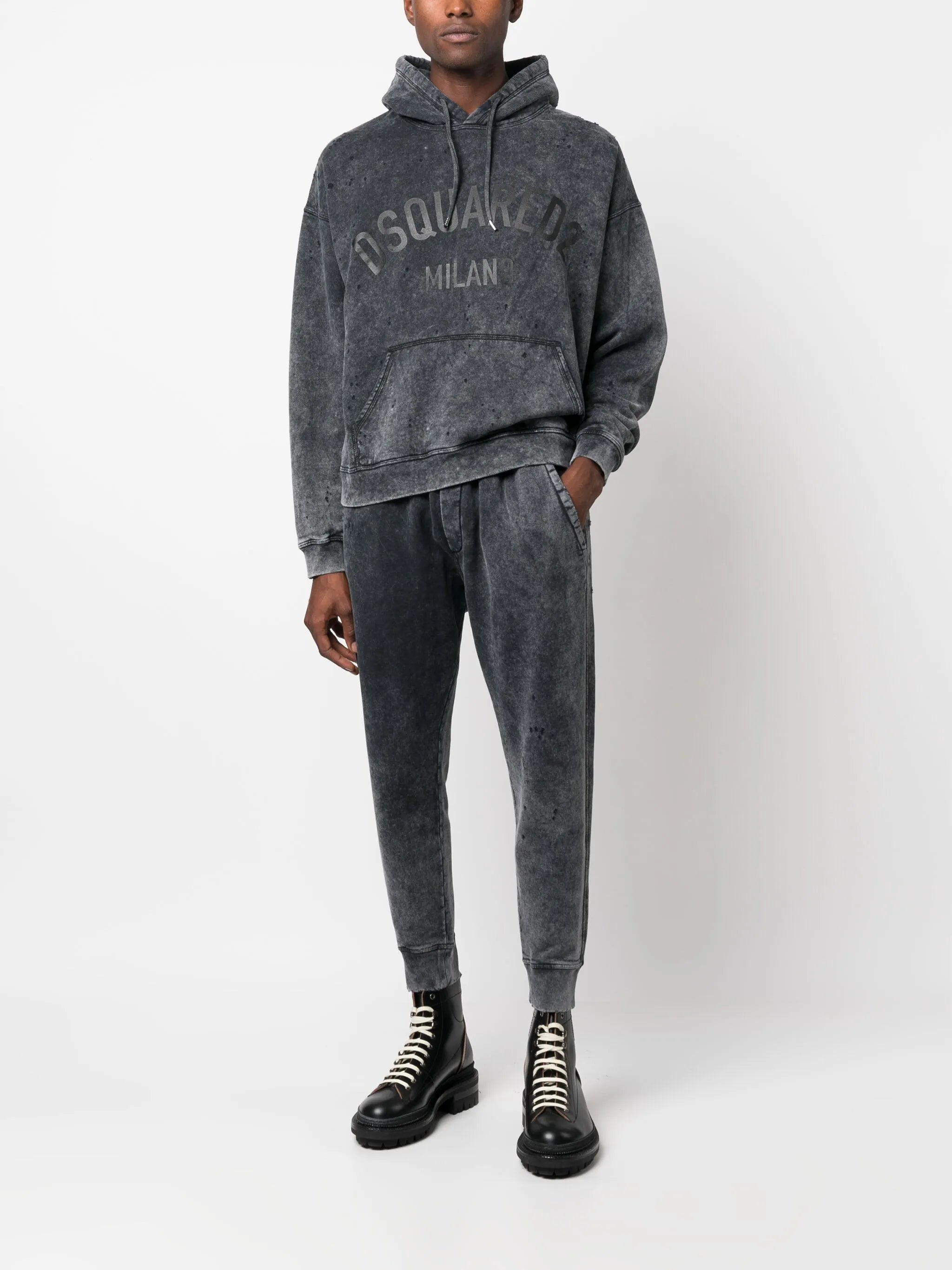 logo-embroidered jersey track trousers