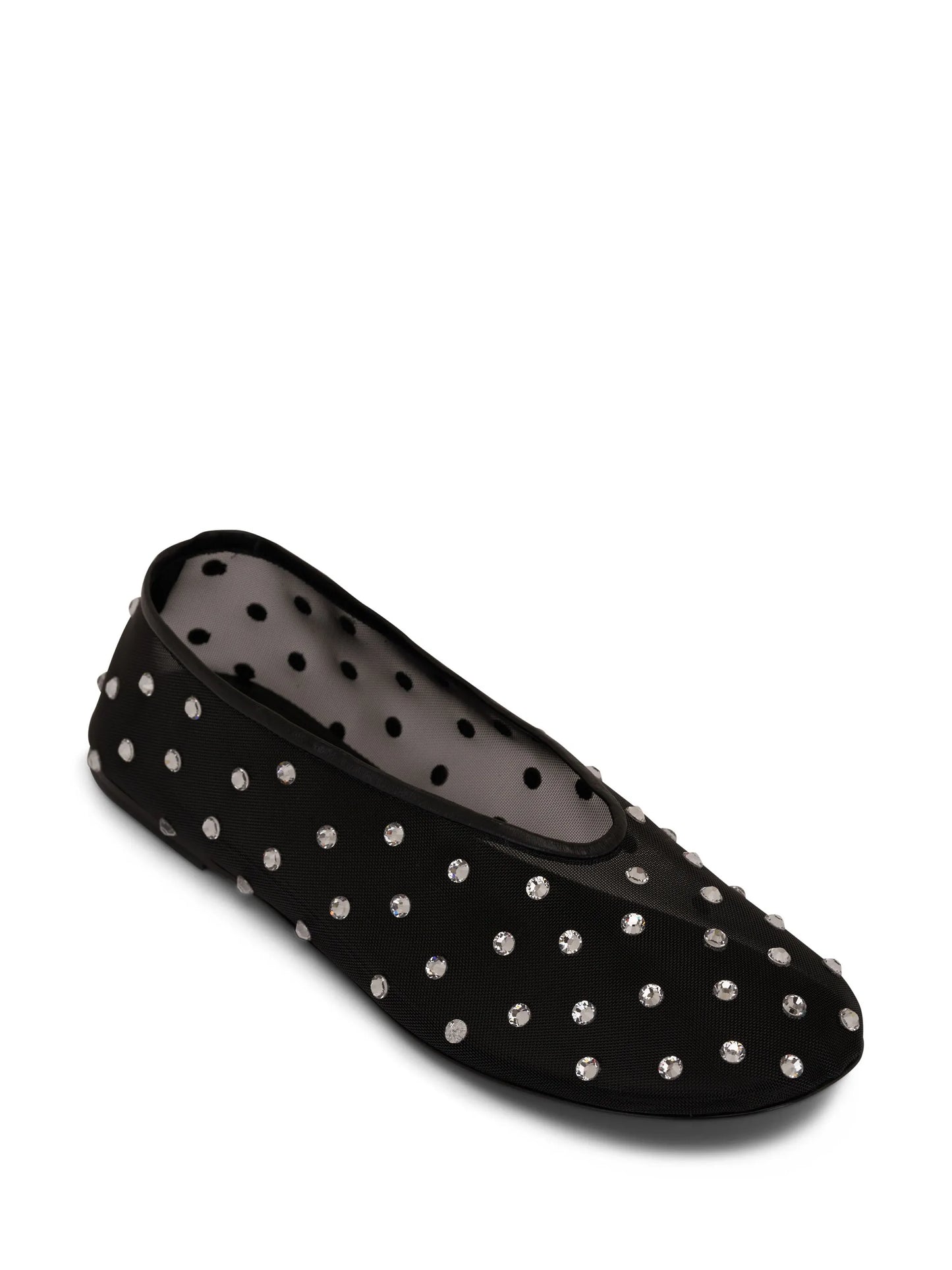 Marcy crystal-embellished ballerina shoes