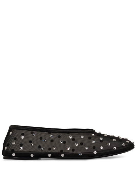 Marcy crystal-embellished ballerina shoes