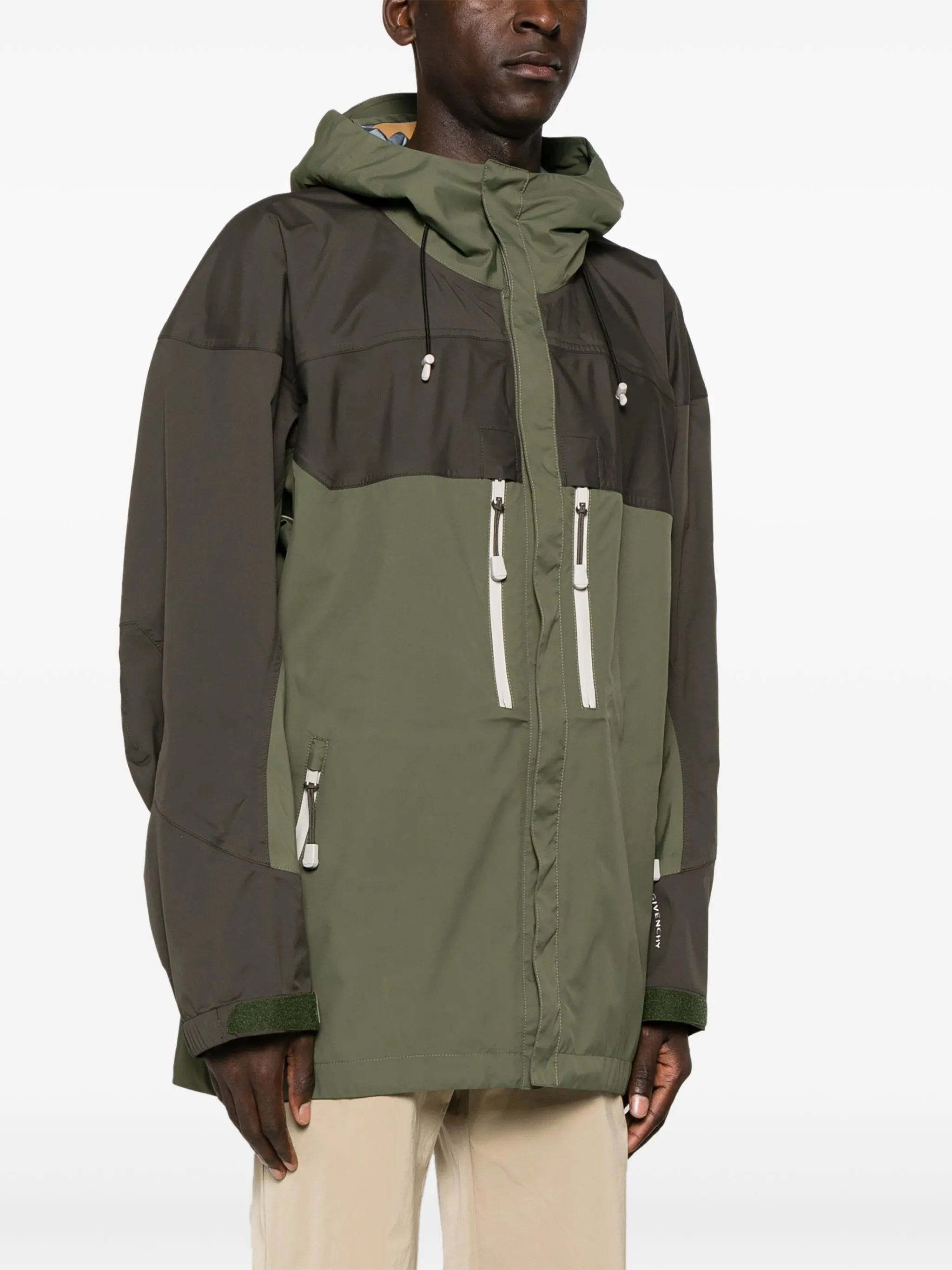 technical hooded jacket