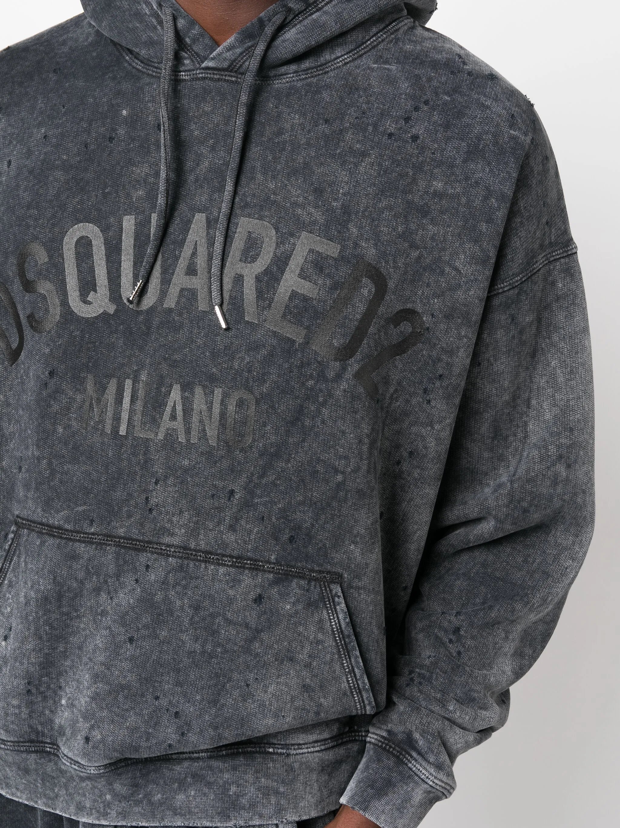 logo-print cotton hoodie