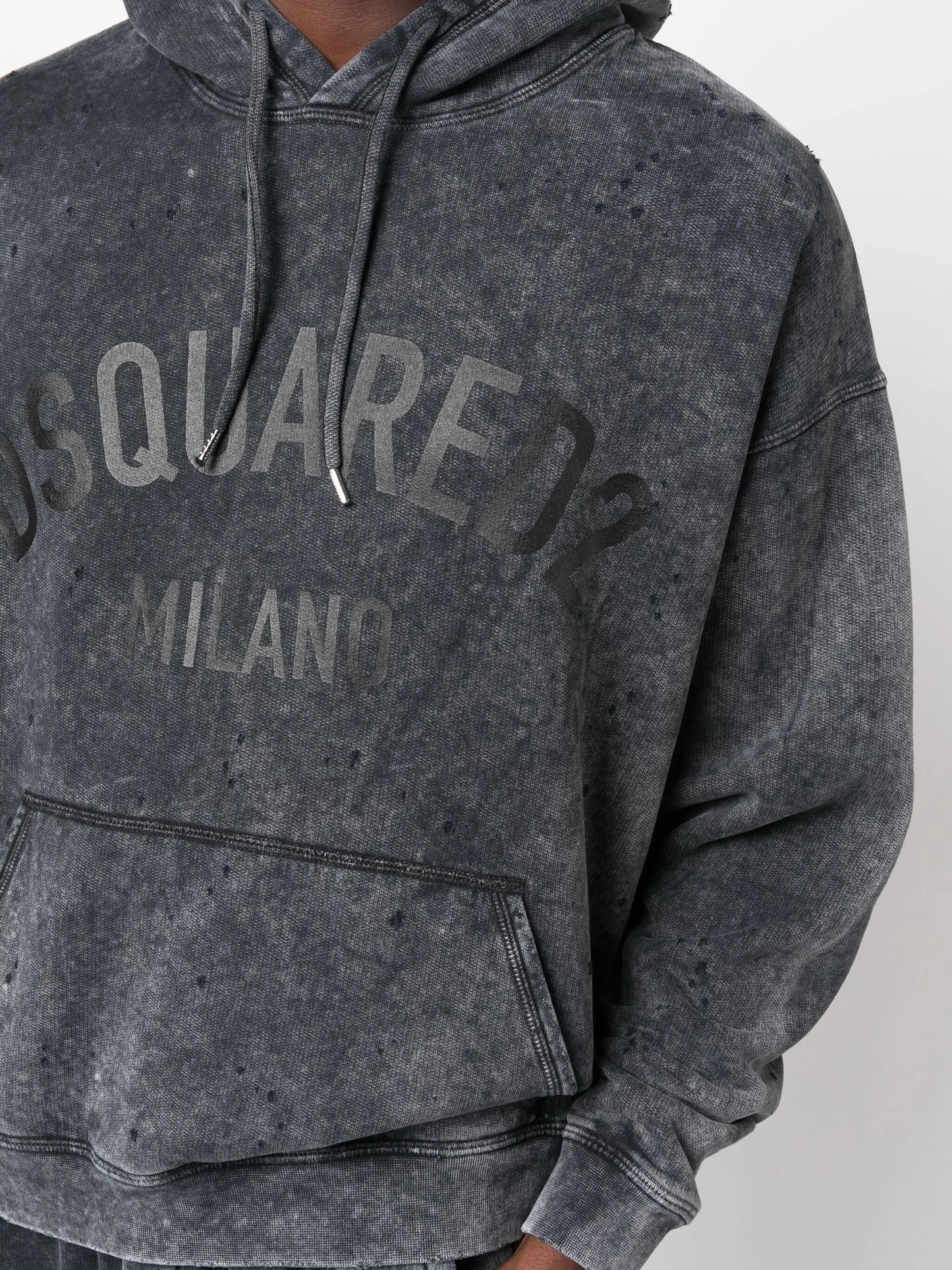 logo-print cotton hoodie