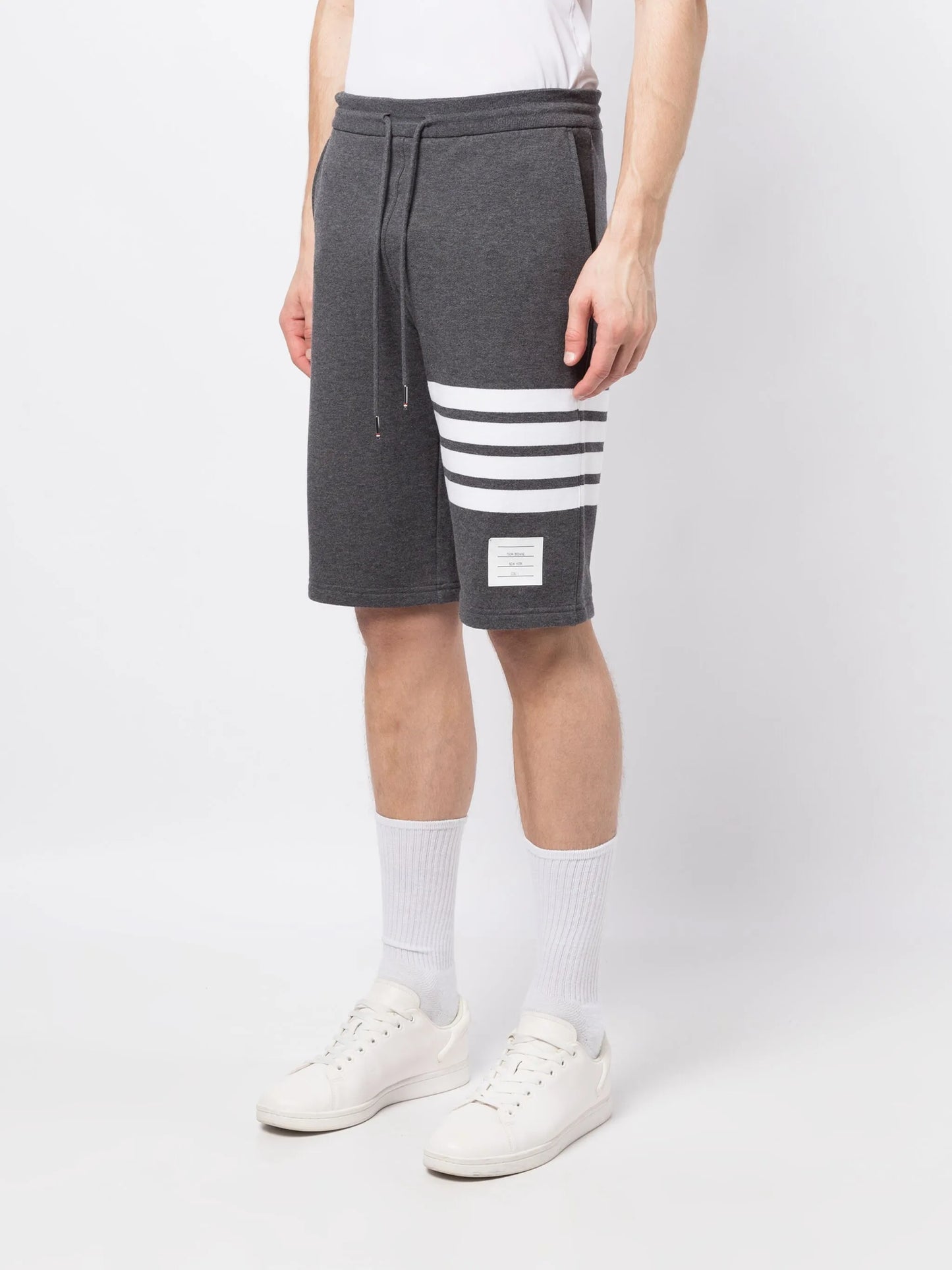 4-Bar cotton track shorts