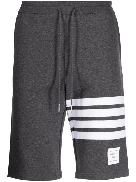 4-Bar cotton track shorts