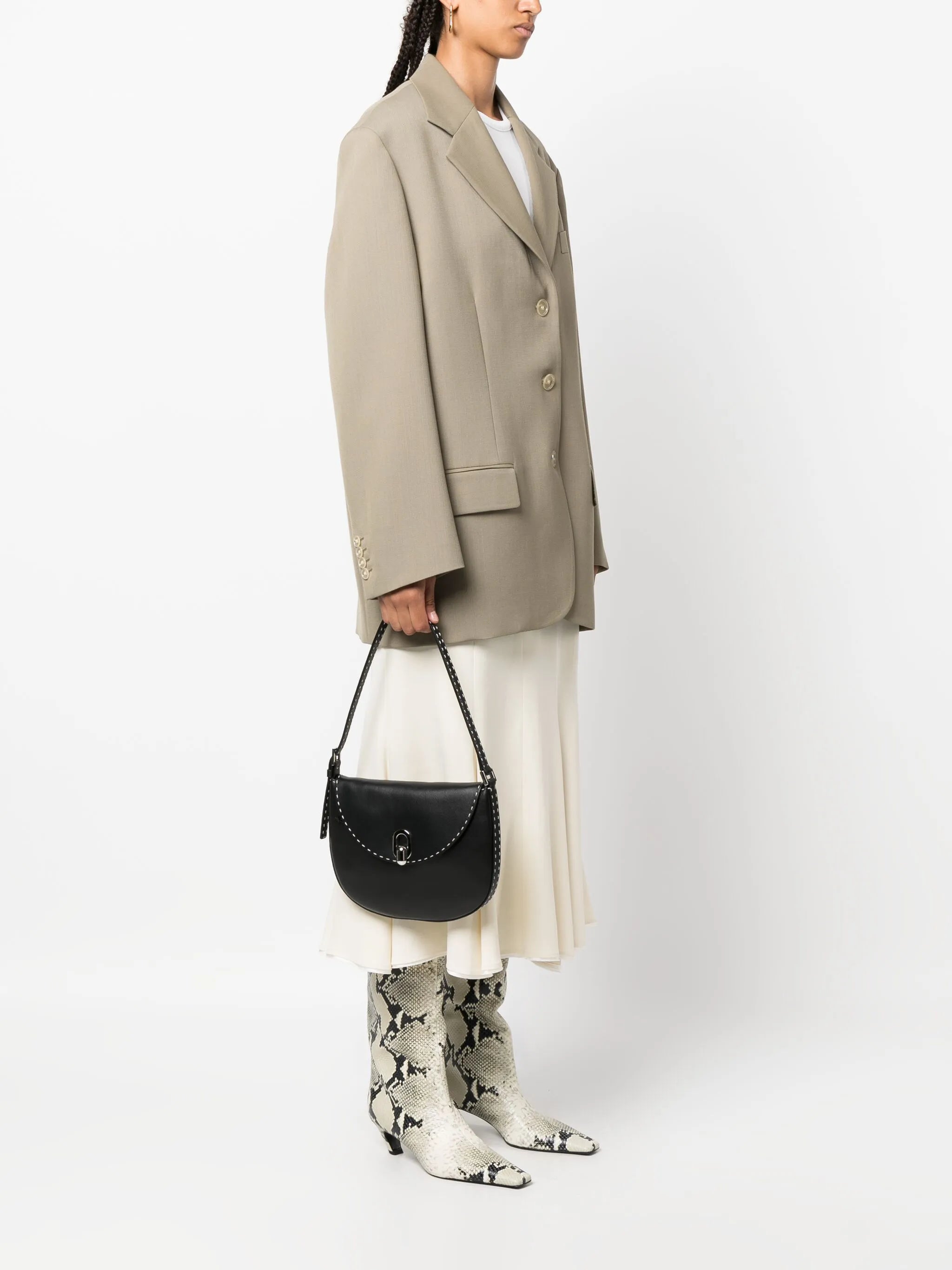 Tondo leather shoulder bag
