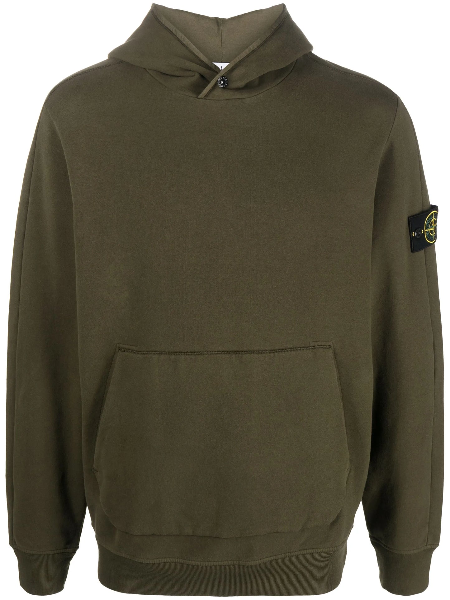 logo-patch cotton hoodie