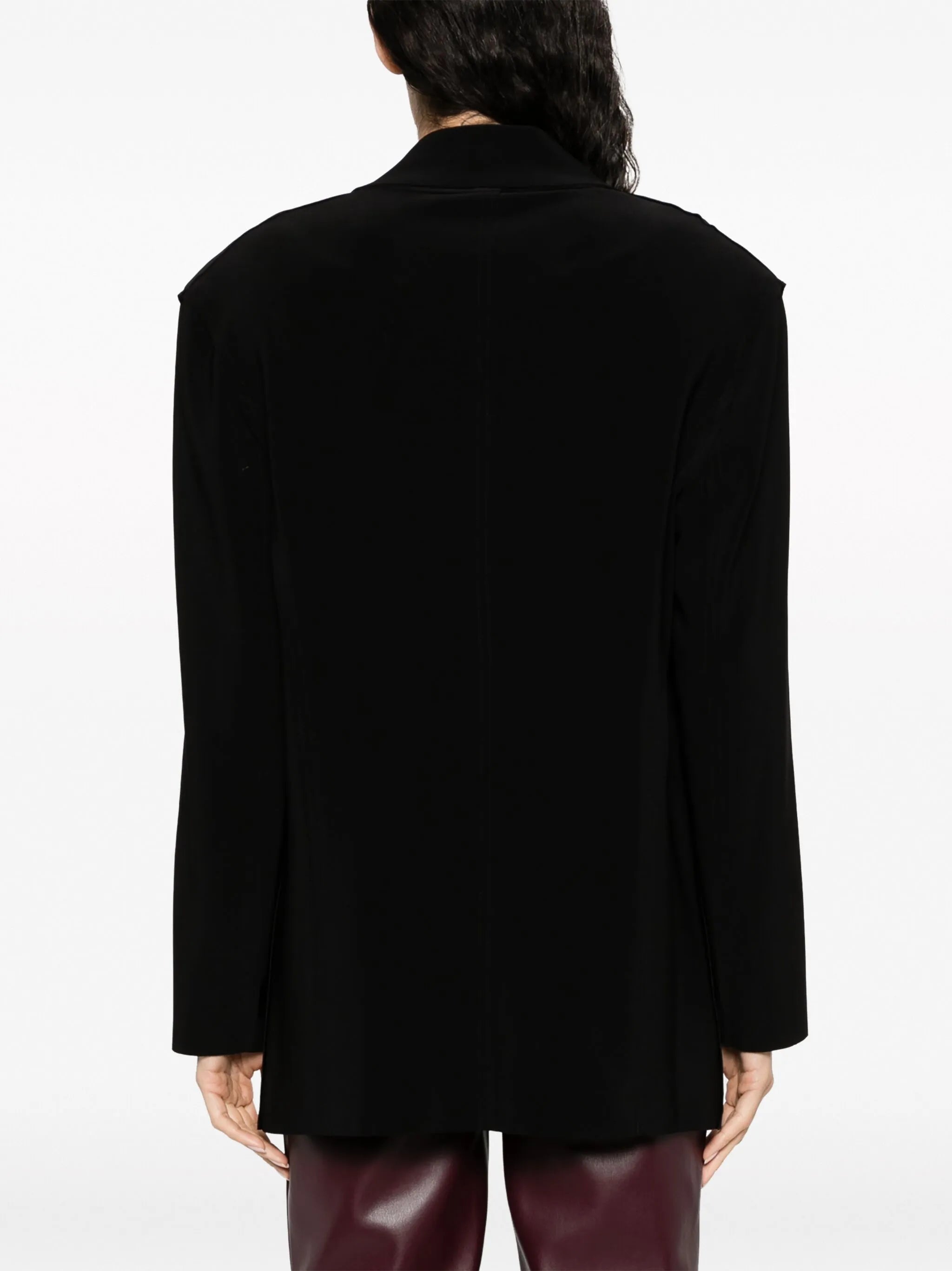 notched-lapel belted blazer