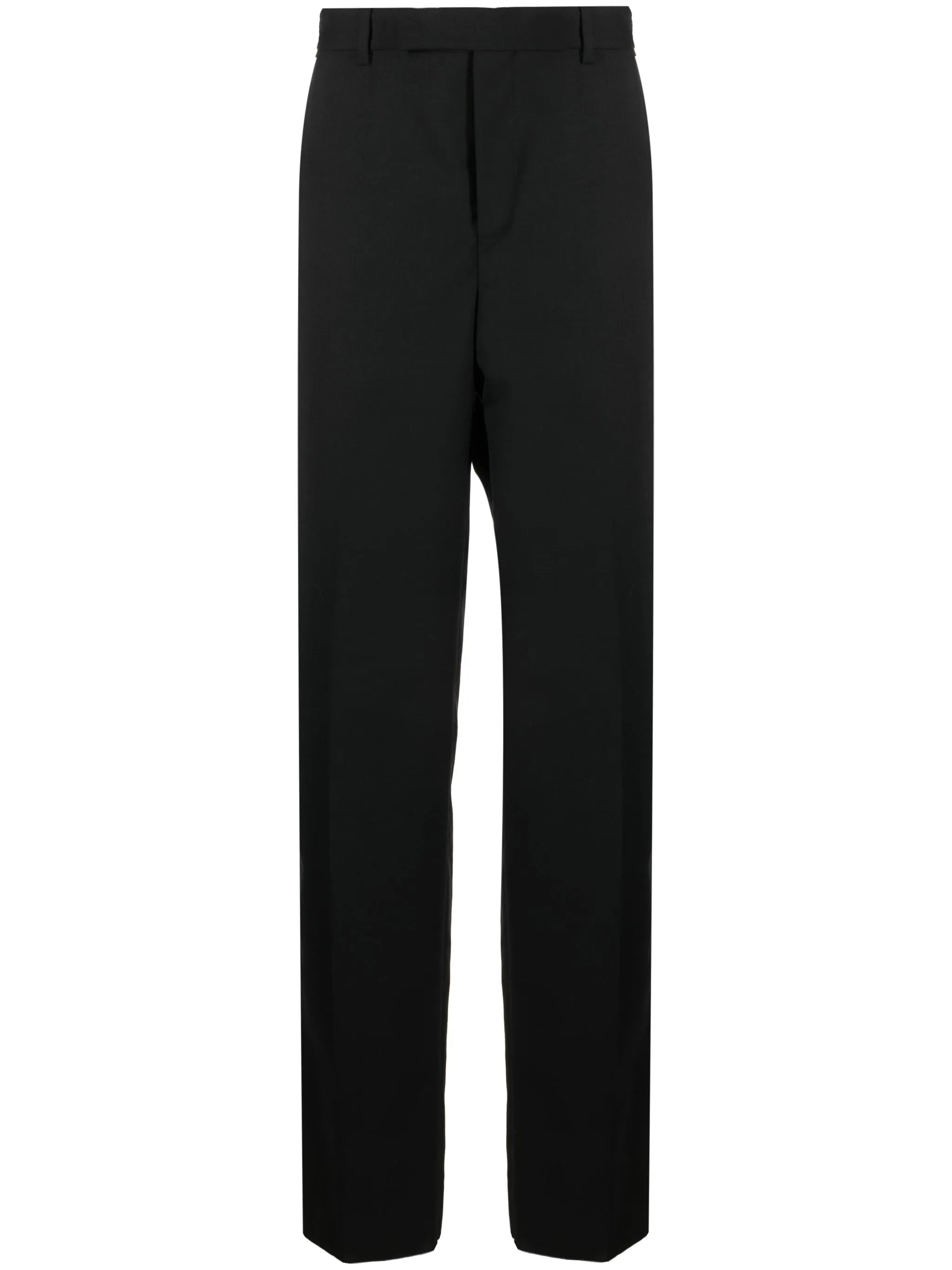 Medusa-plaque tailored wool trousers